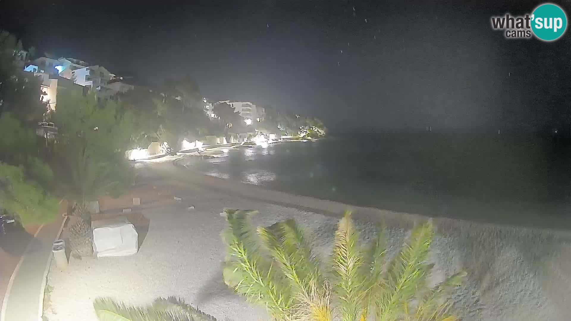 Webcam Plage Lučica Brela – Vue en direct sur la côte adriatique