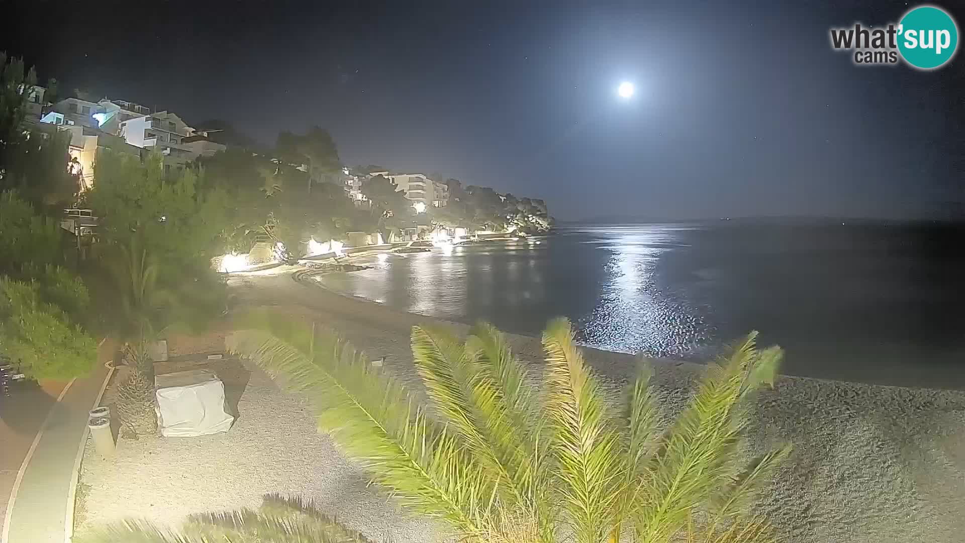 Webcam Lučica Strand Beach Brela – Liveblick von der Adriaküste