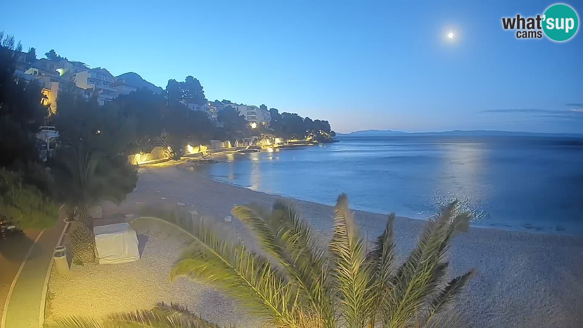 Webcam Spiaggia Lučica Brela – Vista live sulla costa adriatica