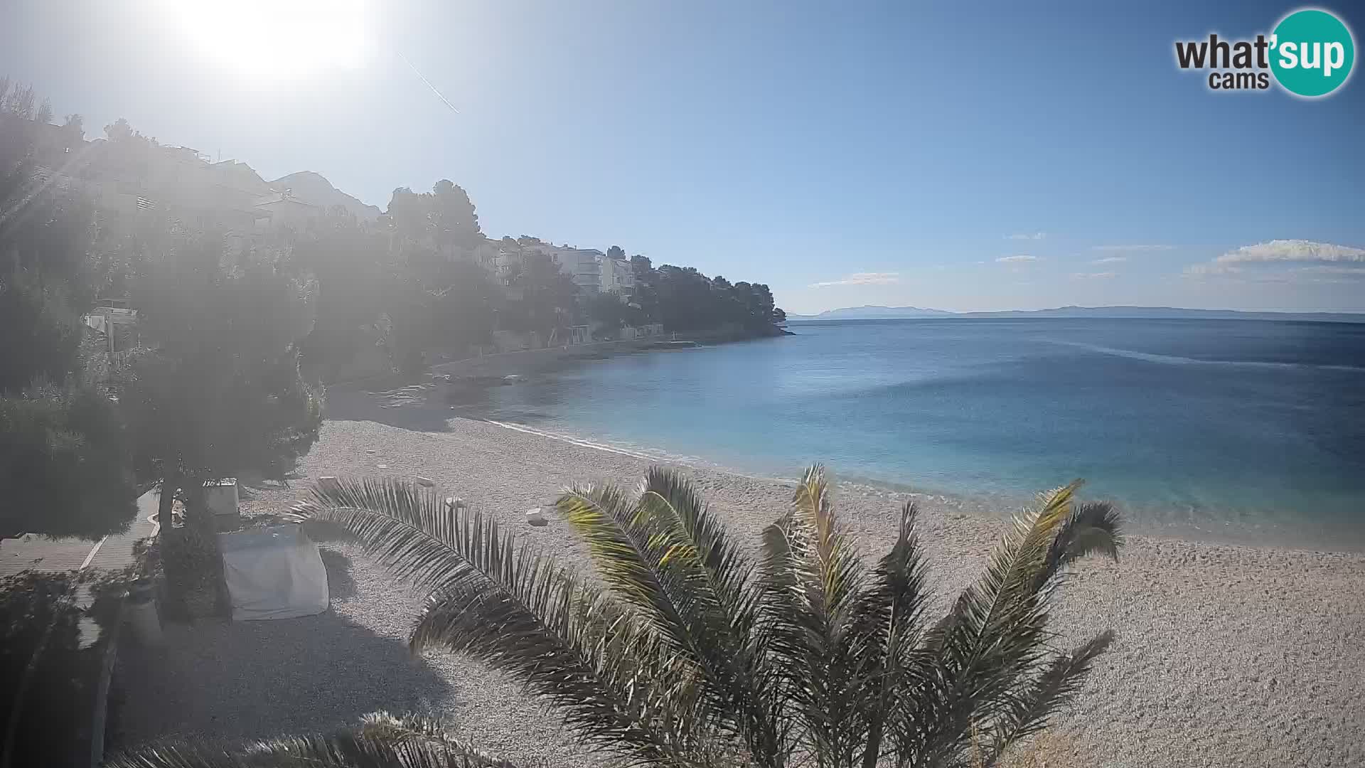 Webcam Spiaggia Lučica Brela – Vista live sulla costa adriatica