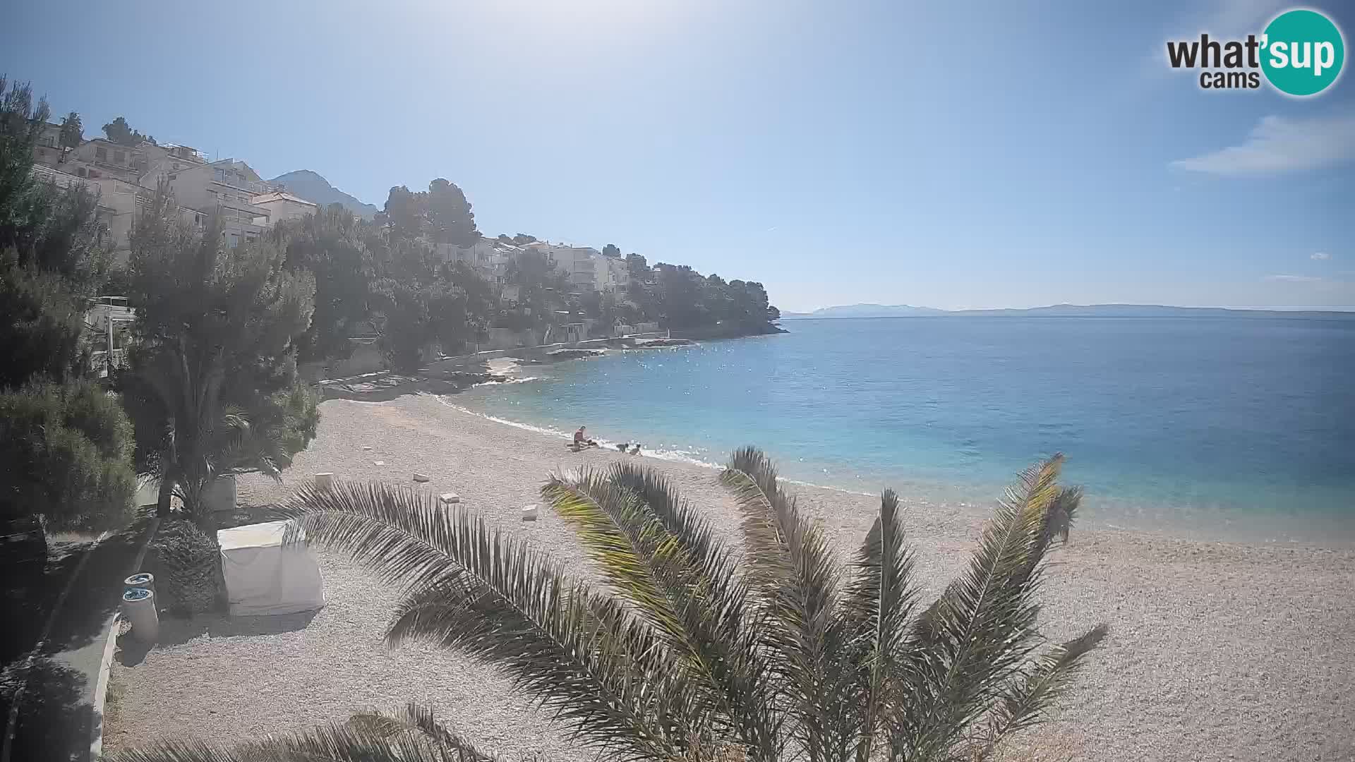 Webcam Playa Lučica Brela – Vista en directo de la costa adriática
