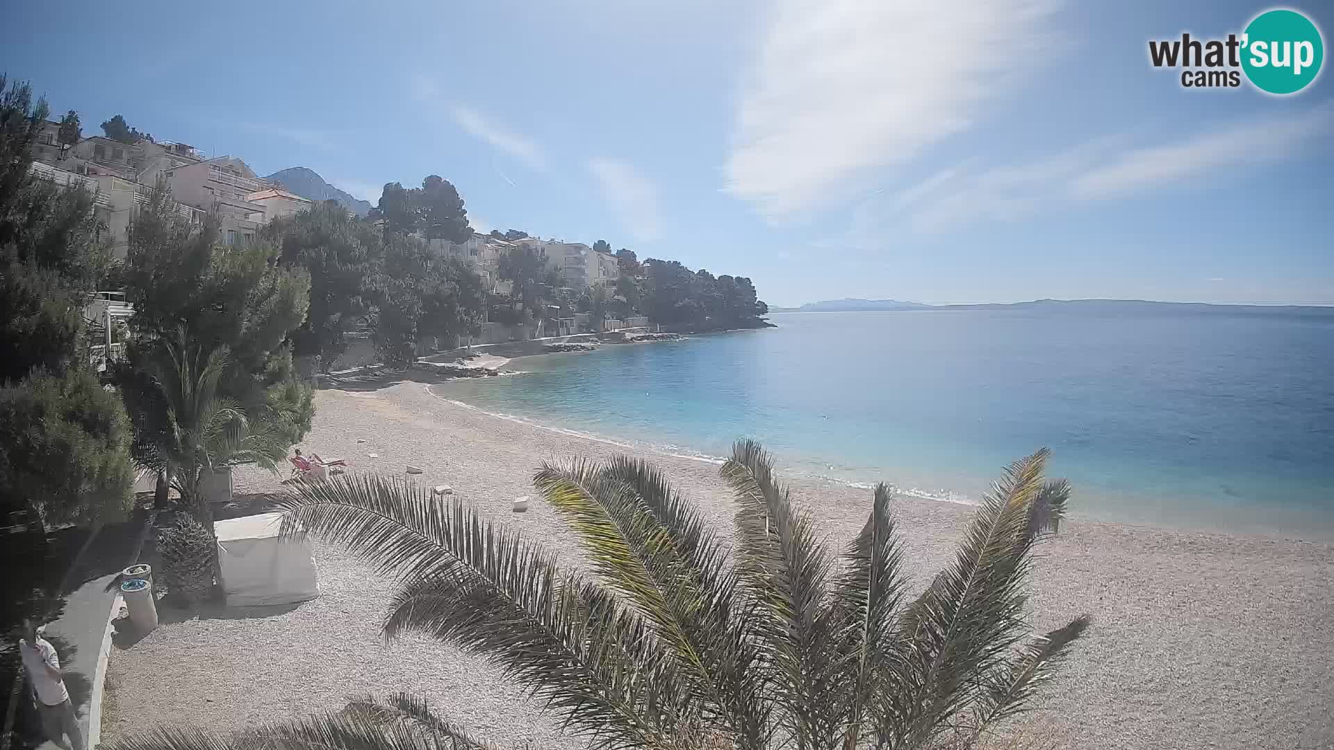 Webcam Spiaggia Lučica Brela – Vista live sulla costa adriatica
