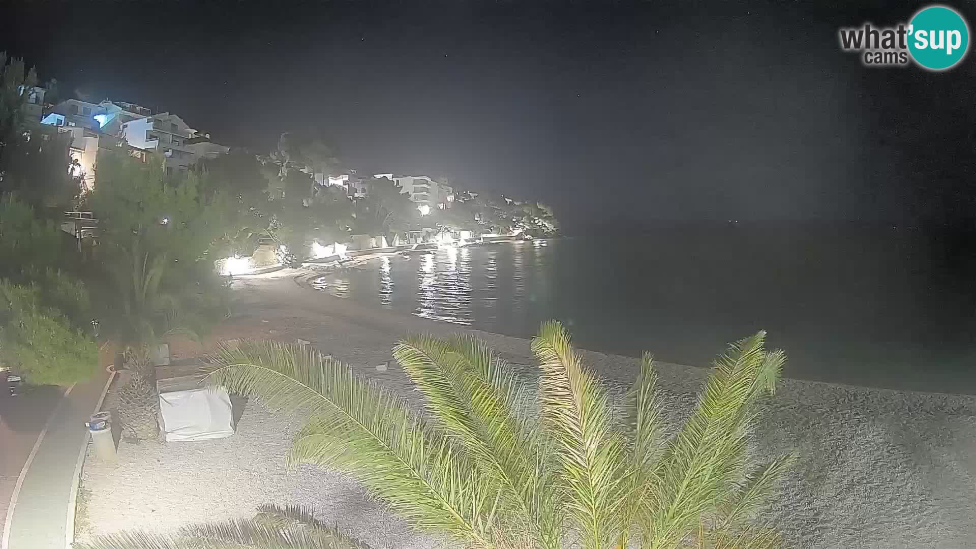 Webcam Plage Lučica Brela – Vue en direct sur la côte adriatique