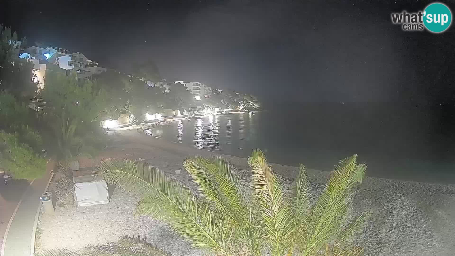 Webcam Spiaggia Lučica Brela – Vista live sulla costa adriatica