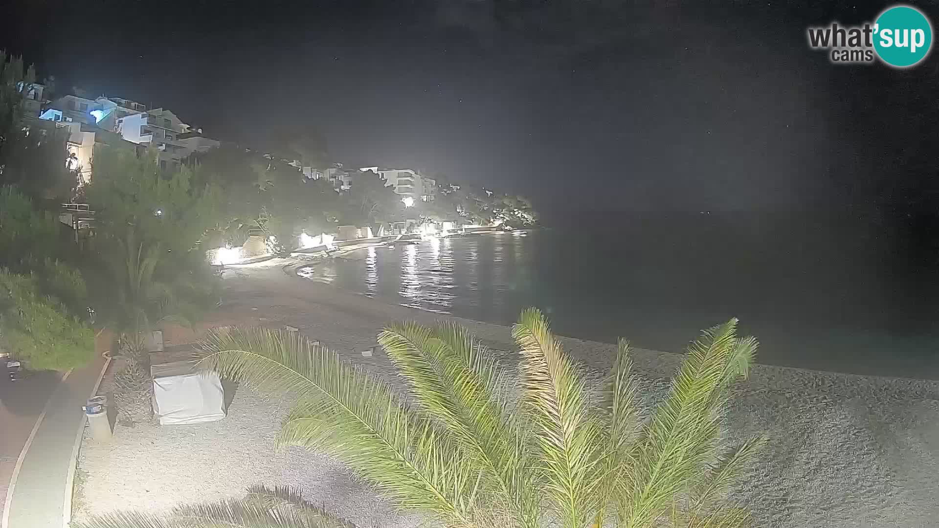Webcam Lučica Strand Beach Brela – Liveblick von der Adriaküste