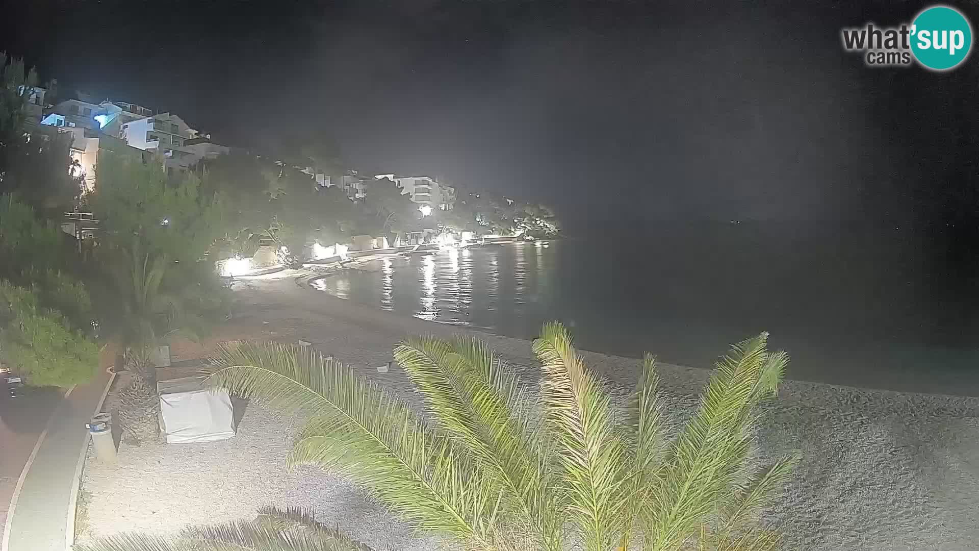 Webcam Plage Lučica Brela – Vue en direct sur la côte adriatique
