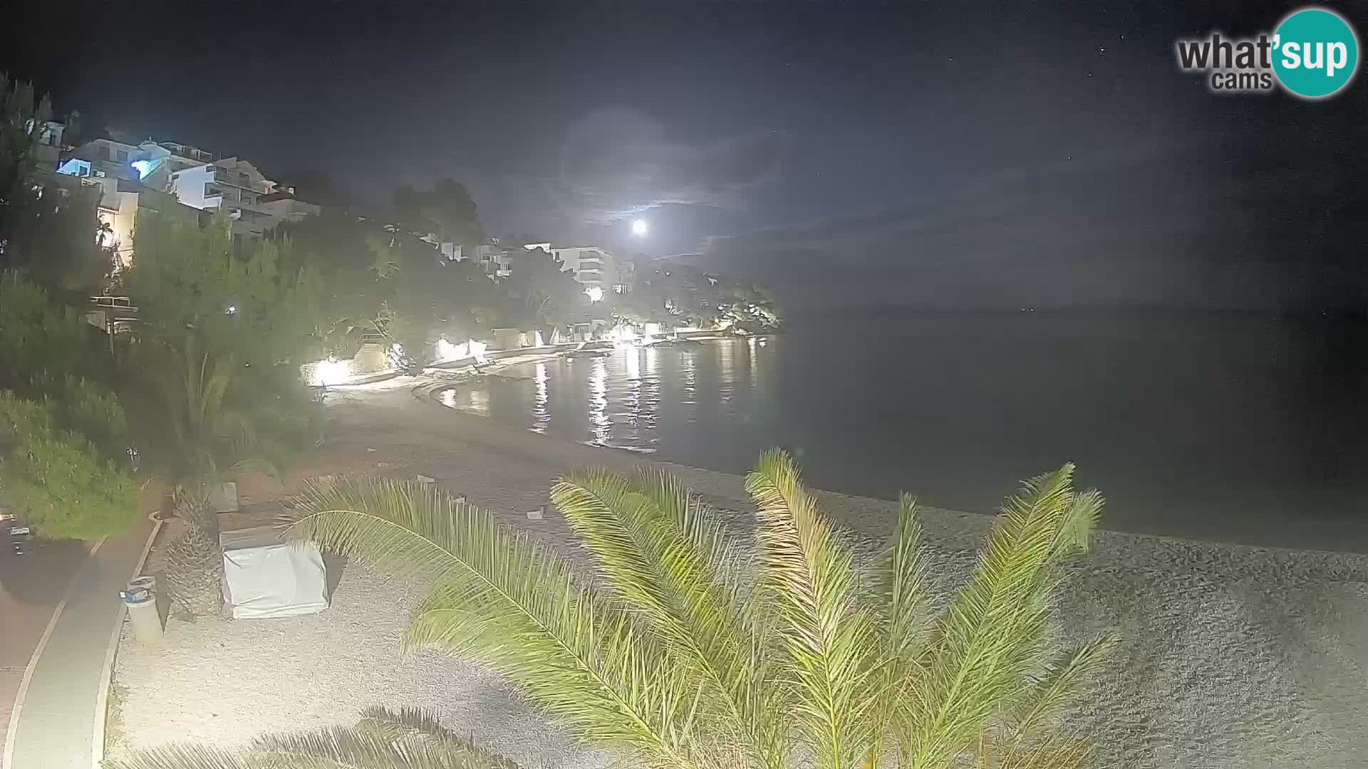 Webcam Plage Lučica Brela – Vue en direct sur la côte adriatique