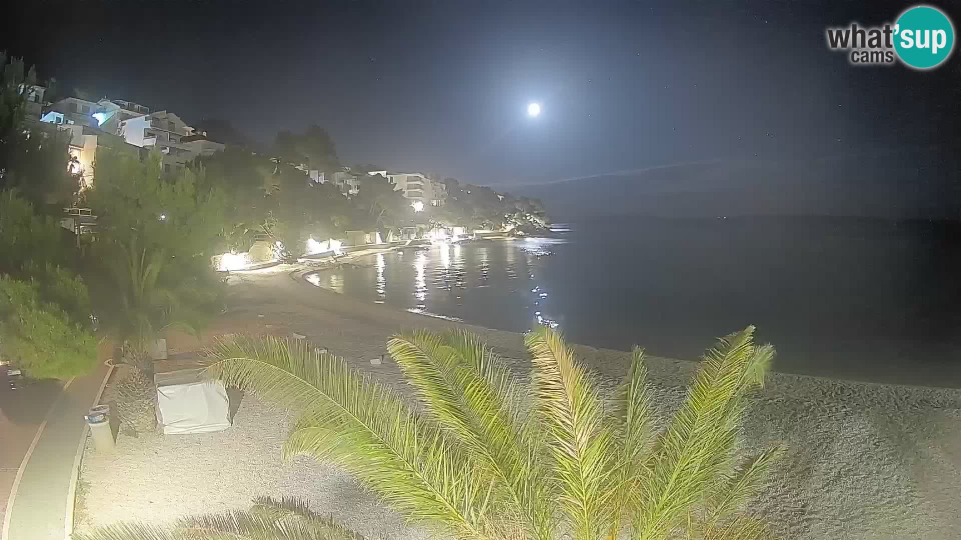 Webcam Lučica Strand Beach Brela – Liveblick von der Adriaküste
