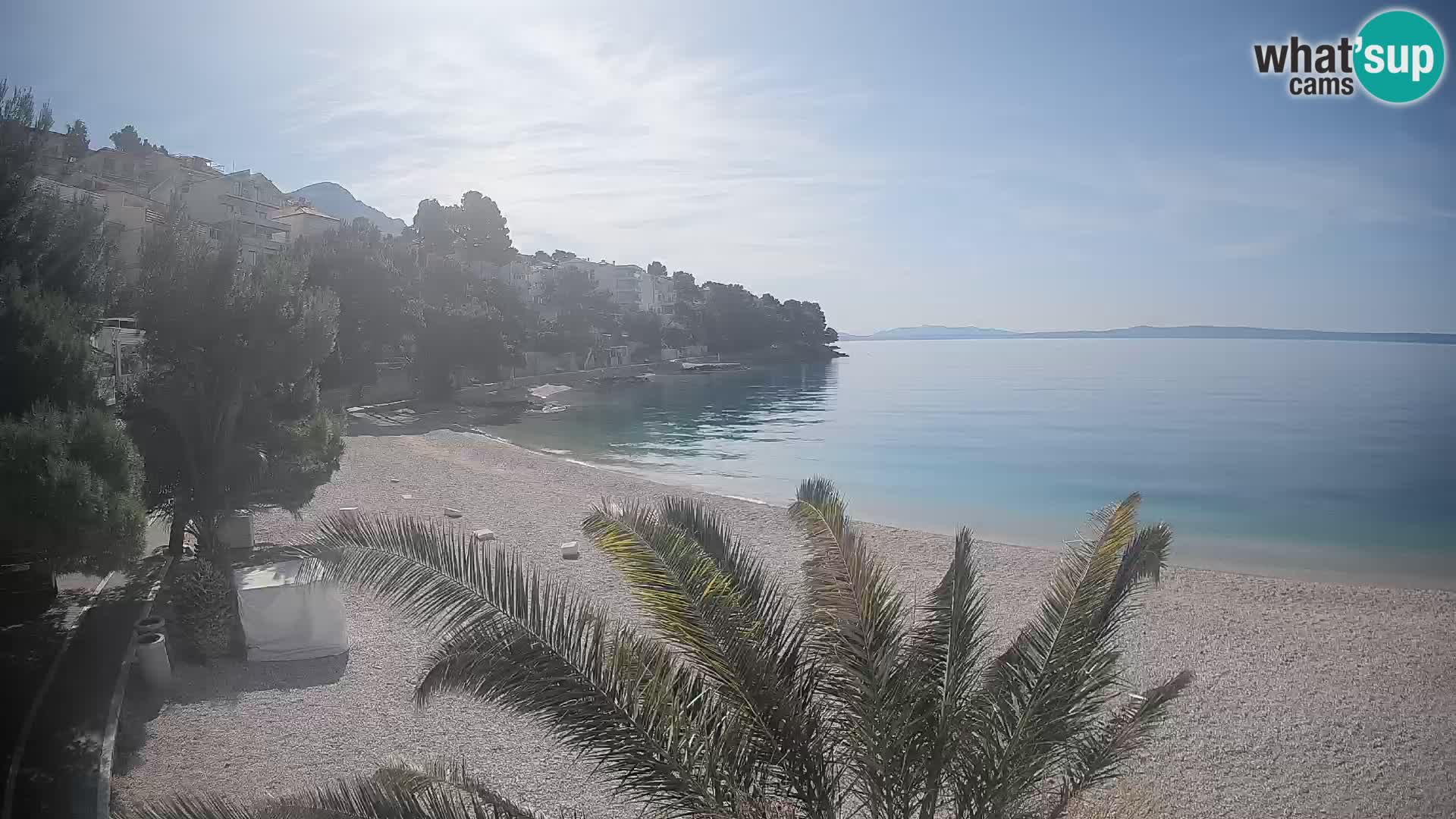Webcam Playa Lučica Brela – Vista en directo de la costa adriática