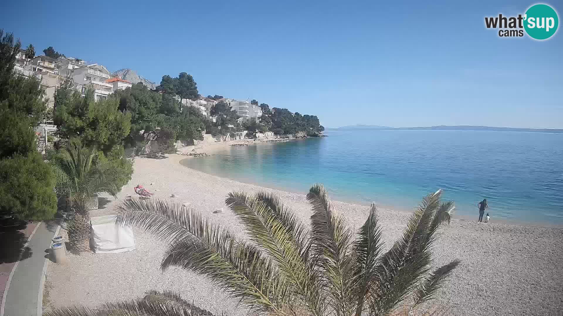 Webcam Spiaggia Lučica Brela – Vista live sulla costa adriatica
