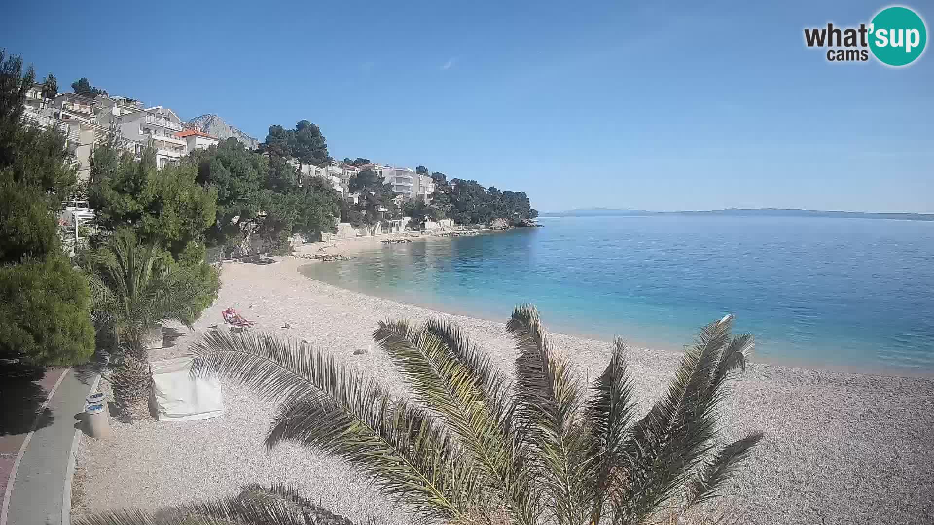 Webcam Playa Lučica Brela – Vista en directo de la costa adriática