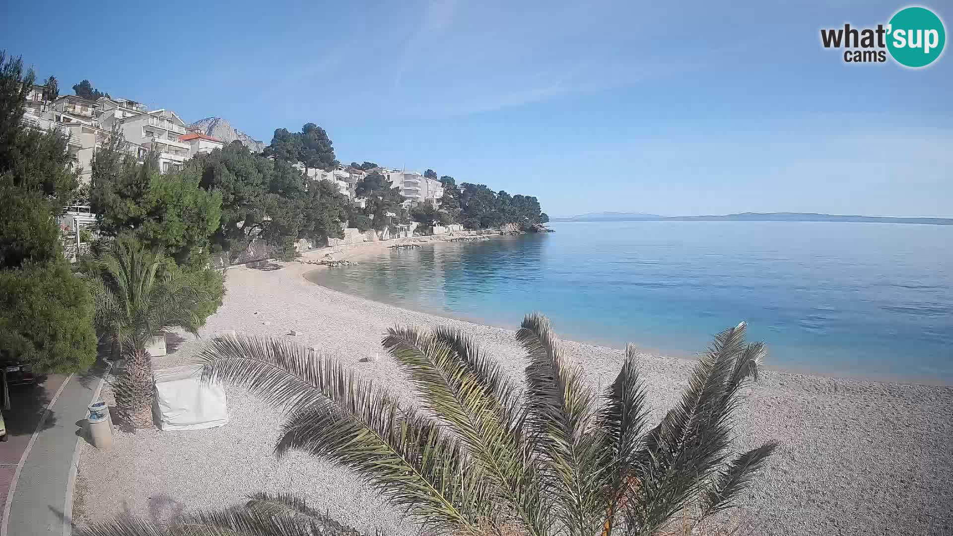 Webcam Playa Lučica Brela – Vista en directo de la costa adriática