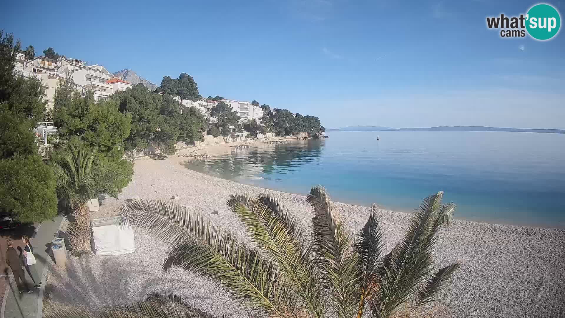 Webcam Spiaggia Lučica Brela – Vista live sulla costa adriatica
