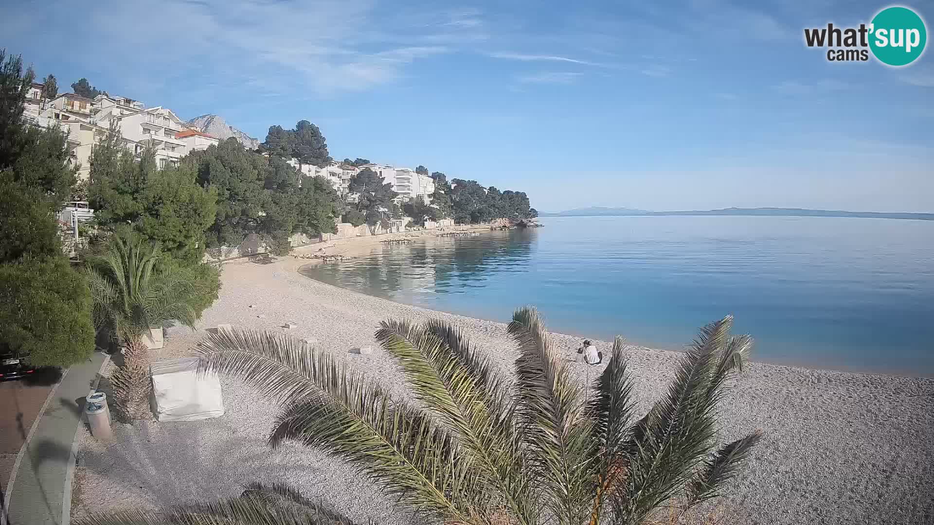Webcam Playa Lučica Brela – Vista en directo de la costa adriática