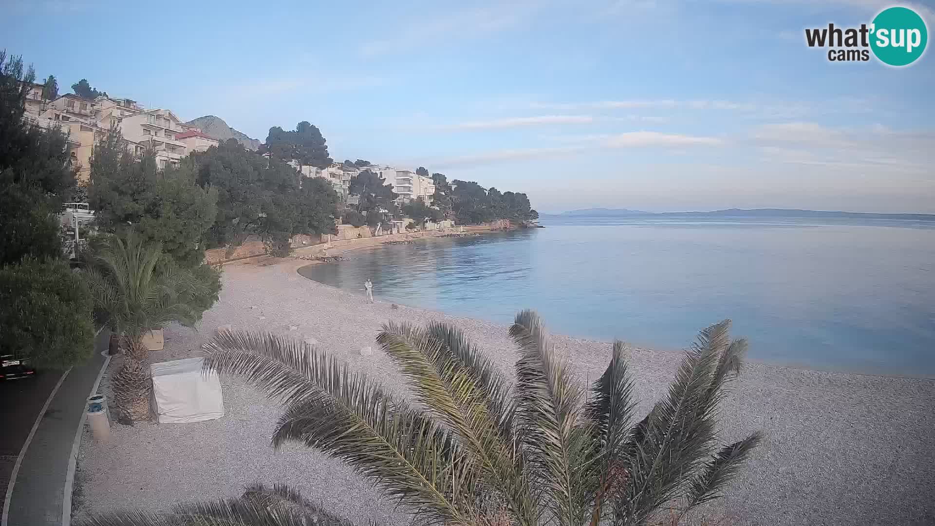 Webcam Spiaggia Lučica Brela – Vista live sulla costa adriatica