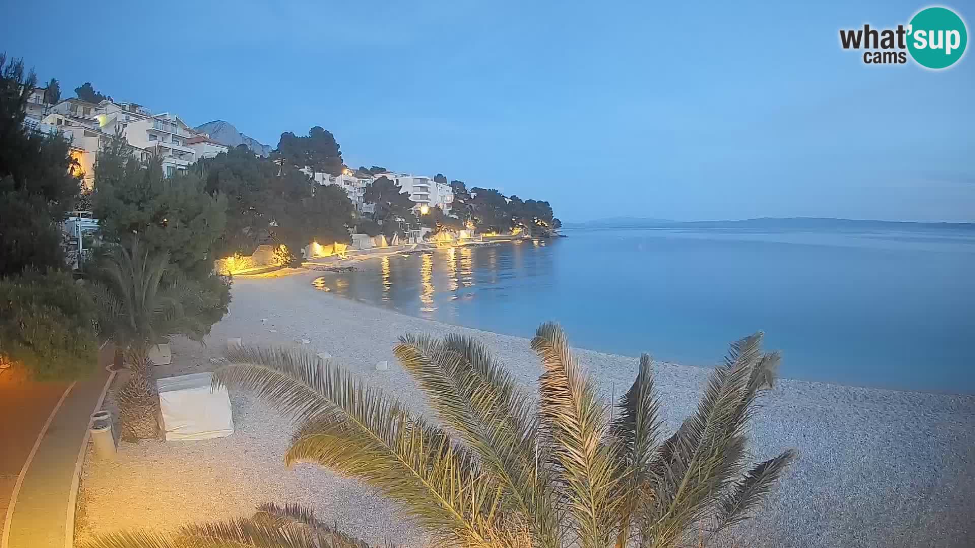 Webcam Playa Lučica Brela – Vista en directo de la costa adriática