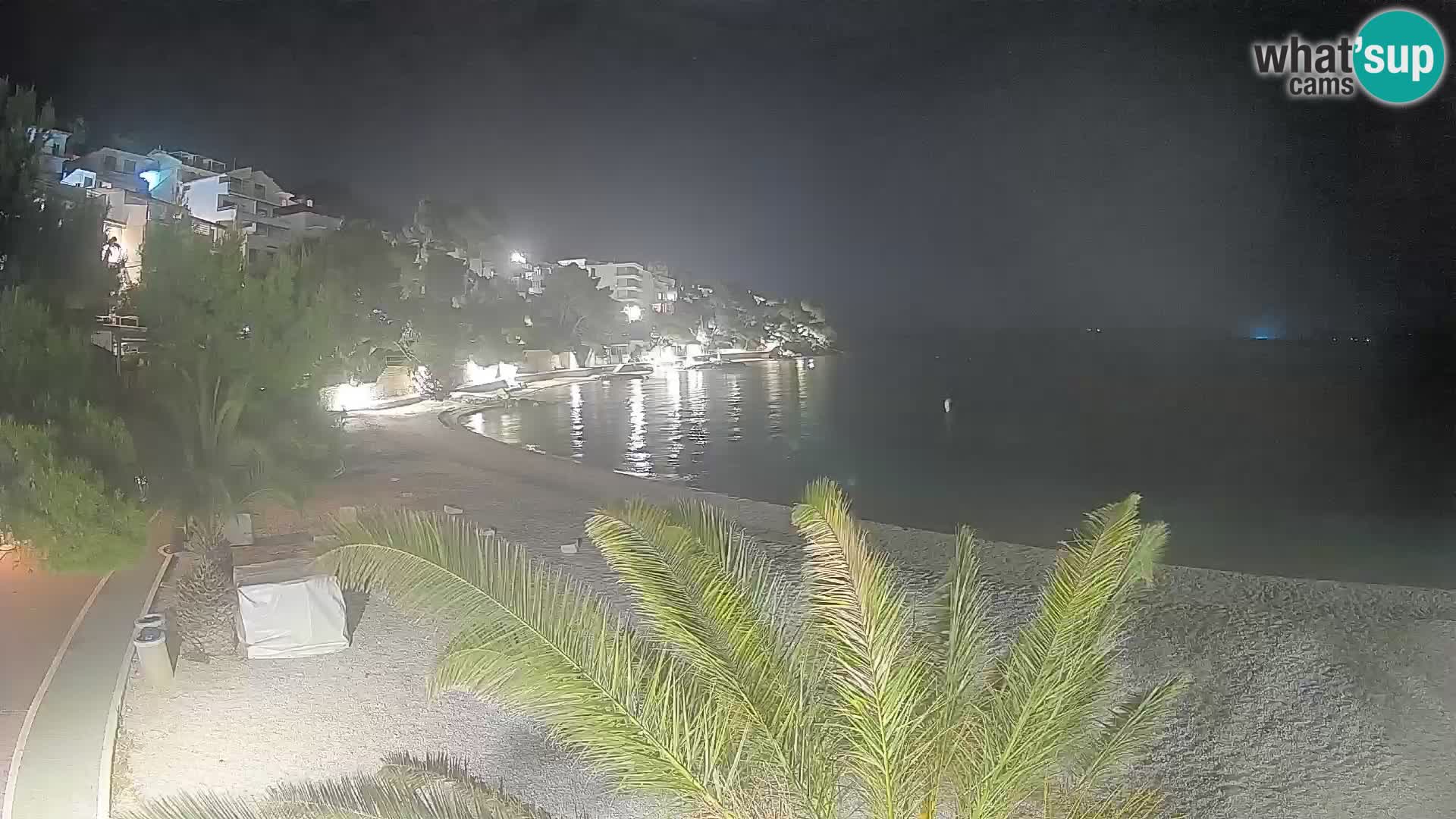 Webcam Spiaggia Lučica Brela – Vista live sulla costa adriatica