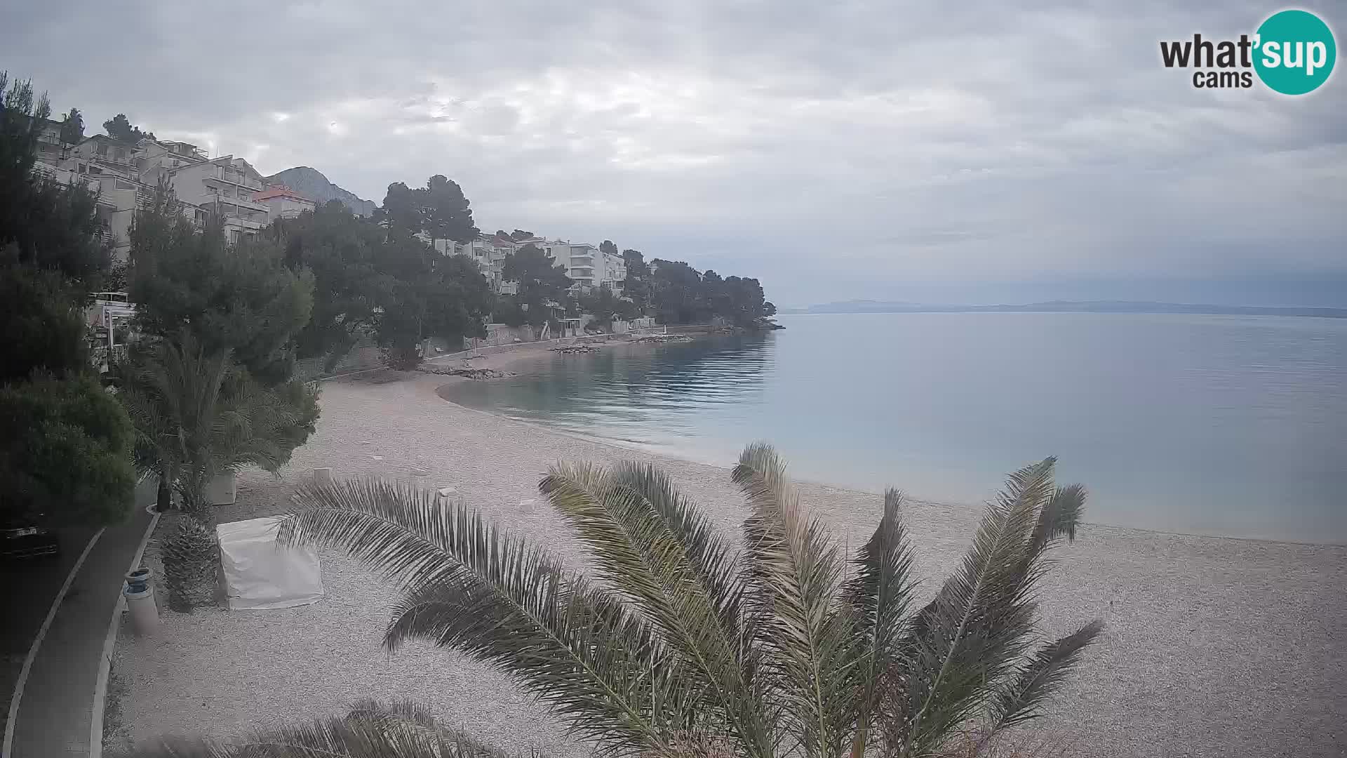 Webcam Plage Lučica Brela – Vue en direct sur la côte adriatique