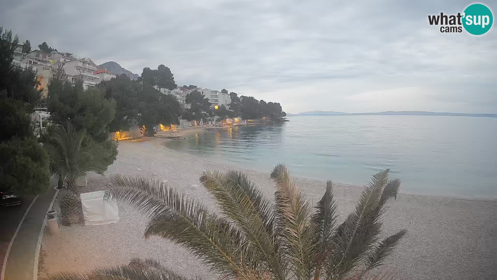 Webcam Lučica Strand Beach Brela – Liveblick von der Adriaküste