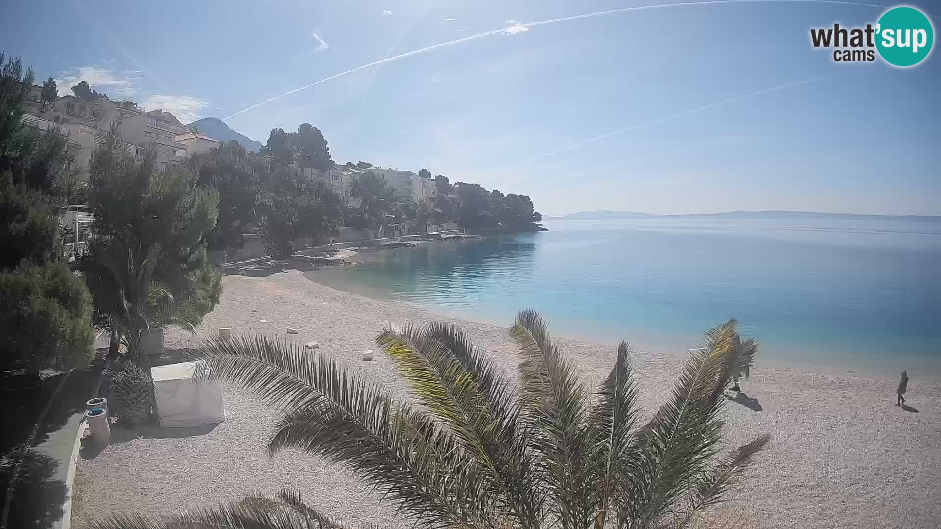 Webcam Plage Lučica Brela – Vue en direct sur la côte adriatique