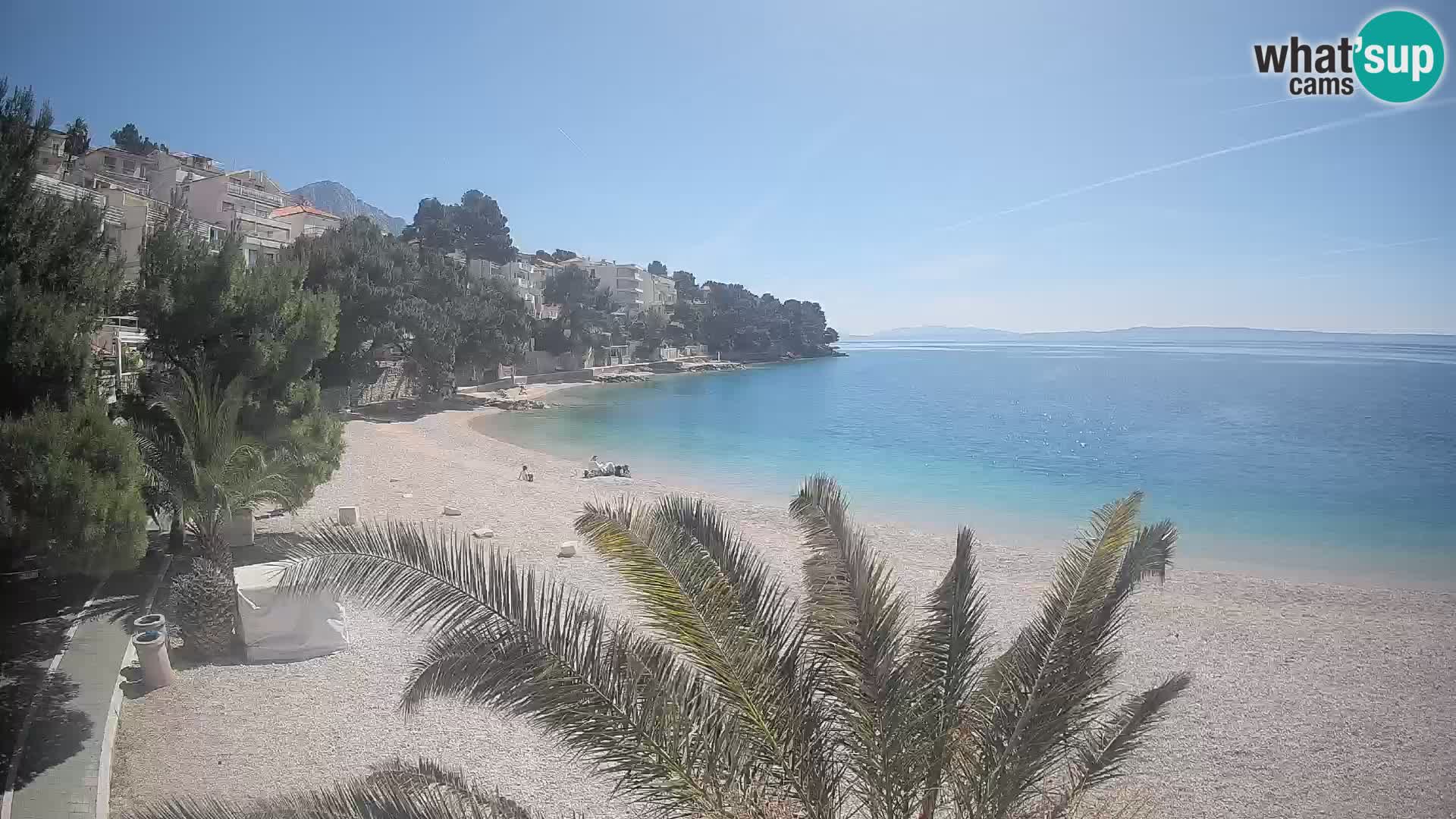 Webcam Playa Lučica Brela – Vista en directo de la costa adriática