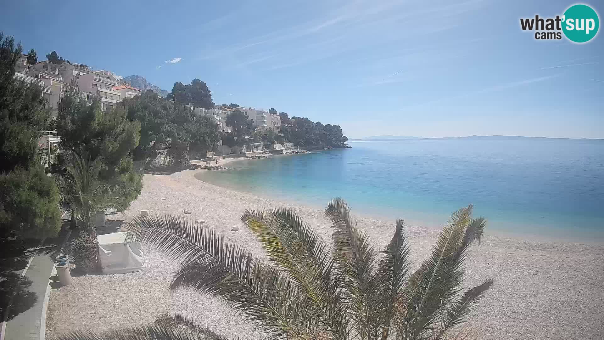 Webcam Plage Lučica Brela – Vue en direct sur la côte adriatique