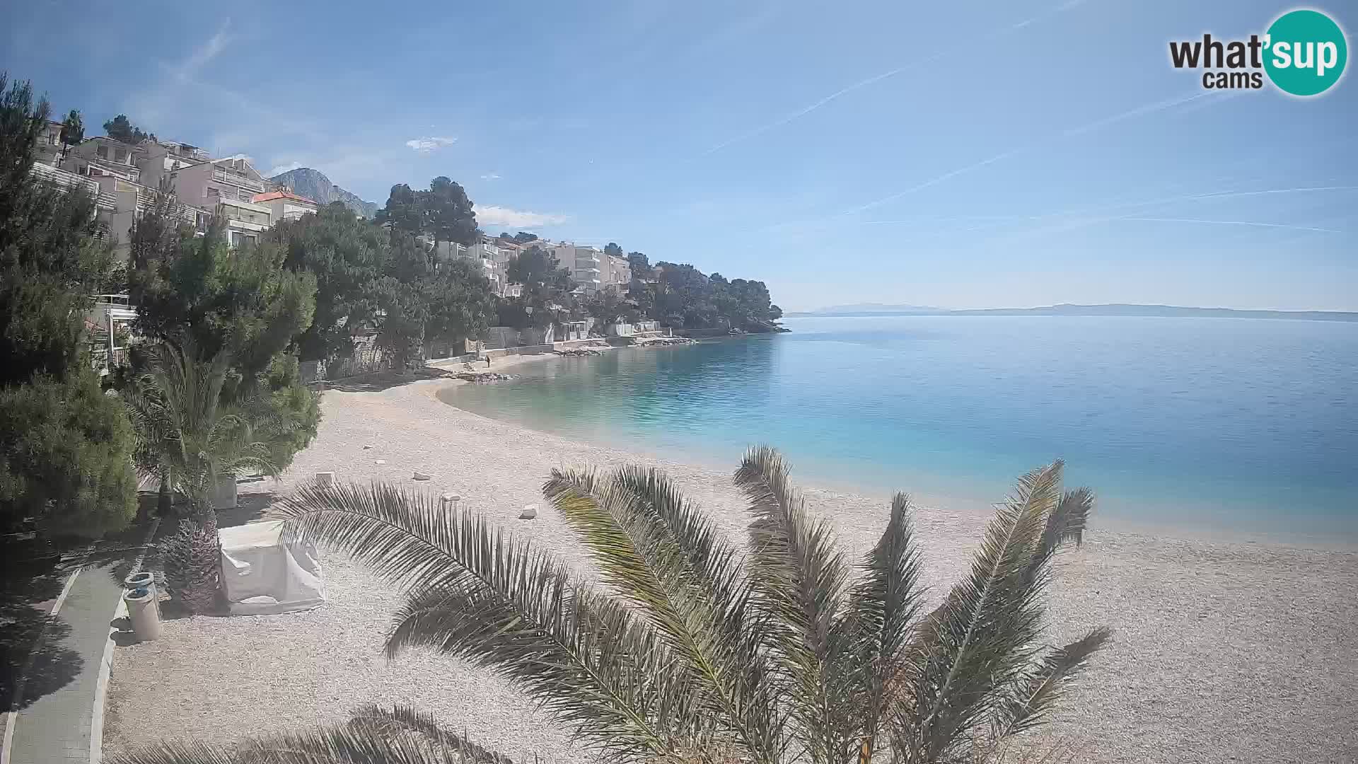 Webcam Playa Lučica Brela – Vista en directo de la costa adriática