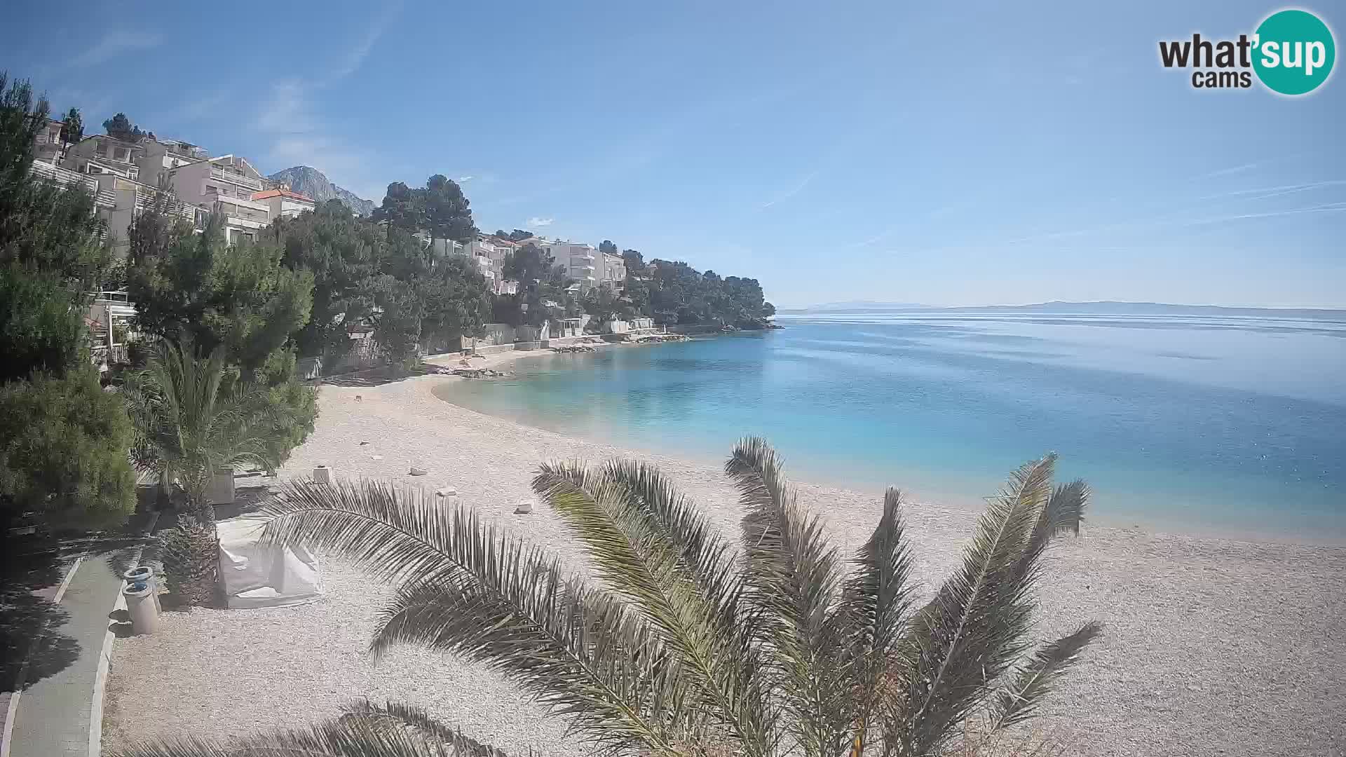 Webcam Playa Lučica Brela – Vista en directo de la costa adriática