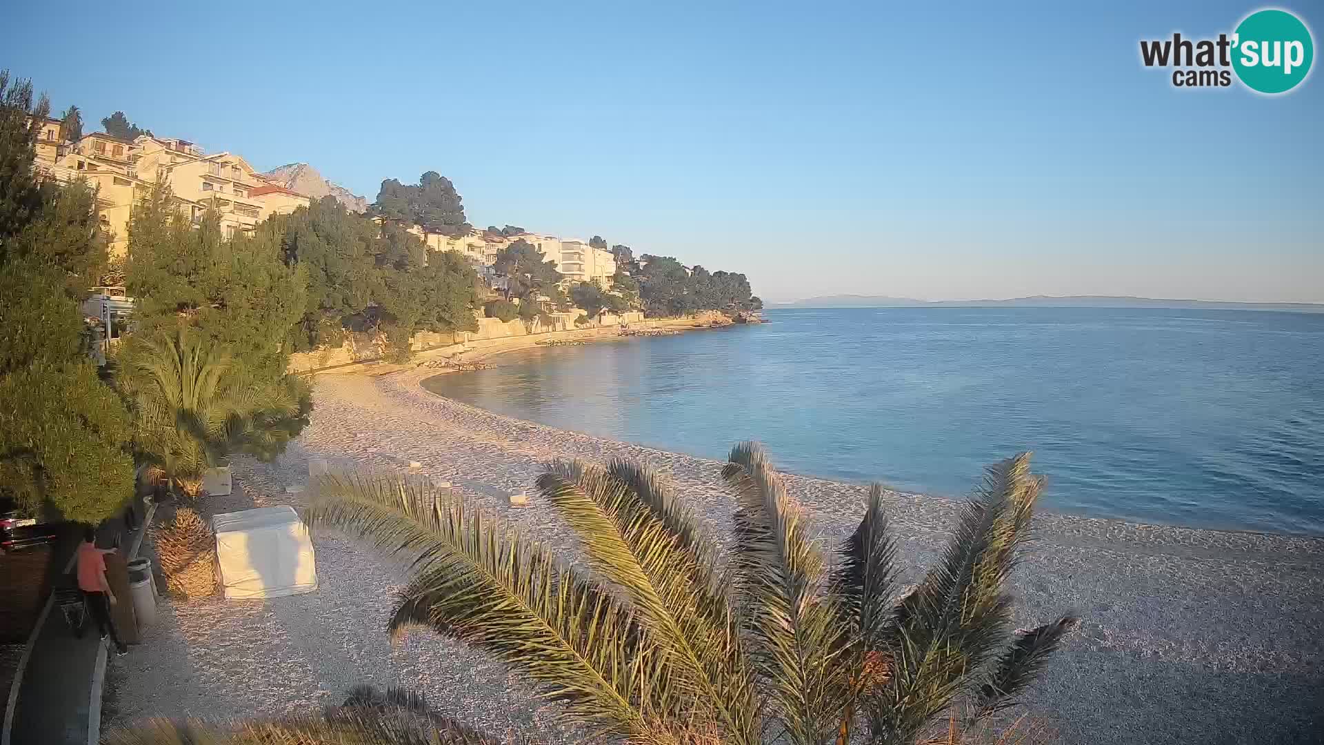 Webcam Plage Lučica Brela – Vue en direct sur la côte adriatique