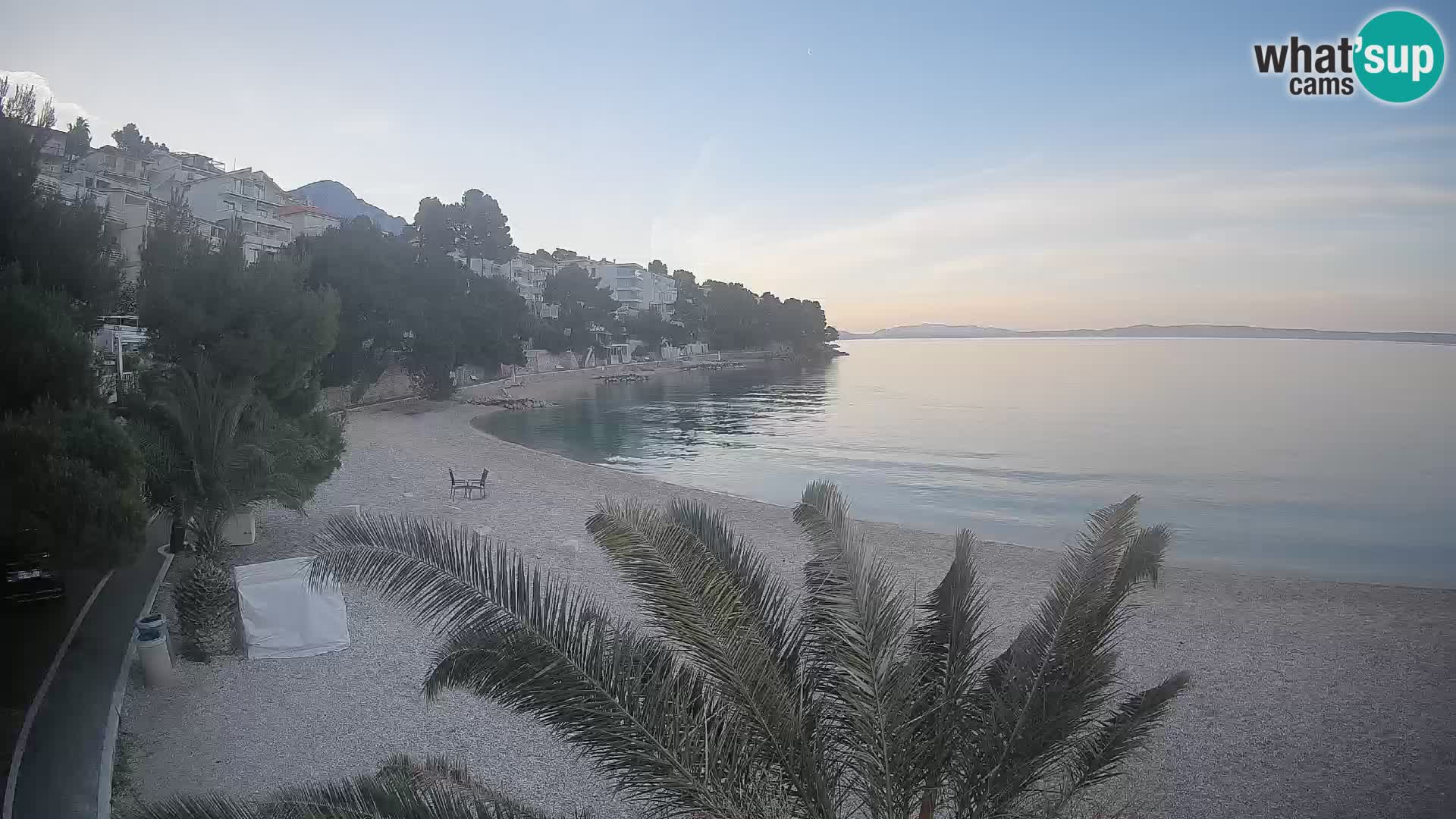 Webcam Spiaggia Lučica Brela – Vista live sulla costa adriatica
