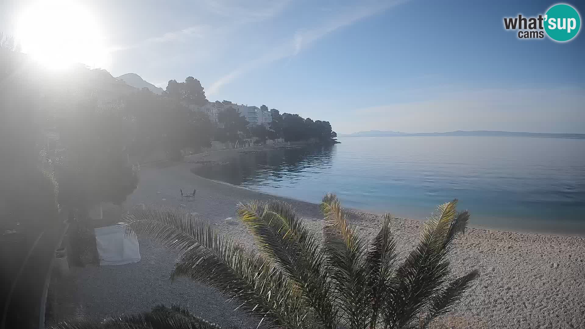 Webcam Spiaggia Lučica Brela – Vista live sulla costa adriatica