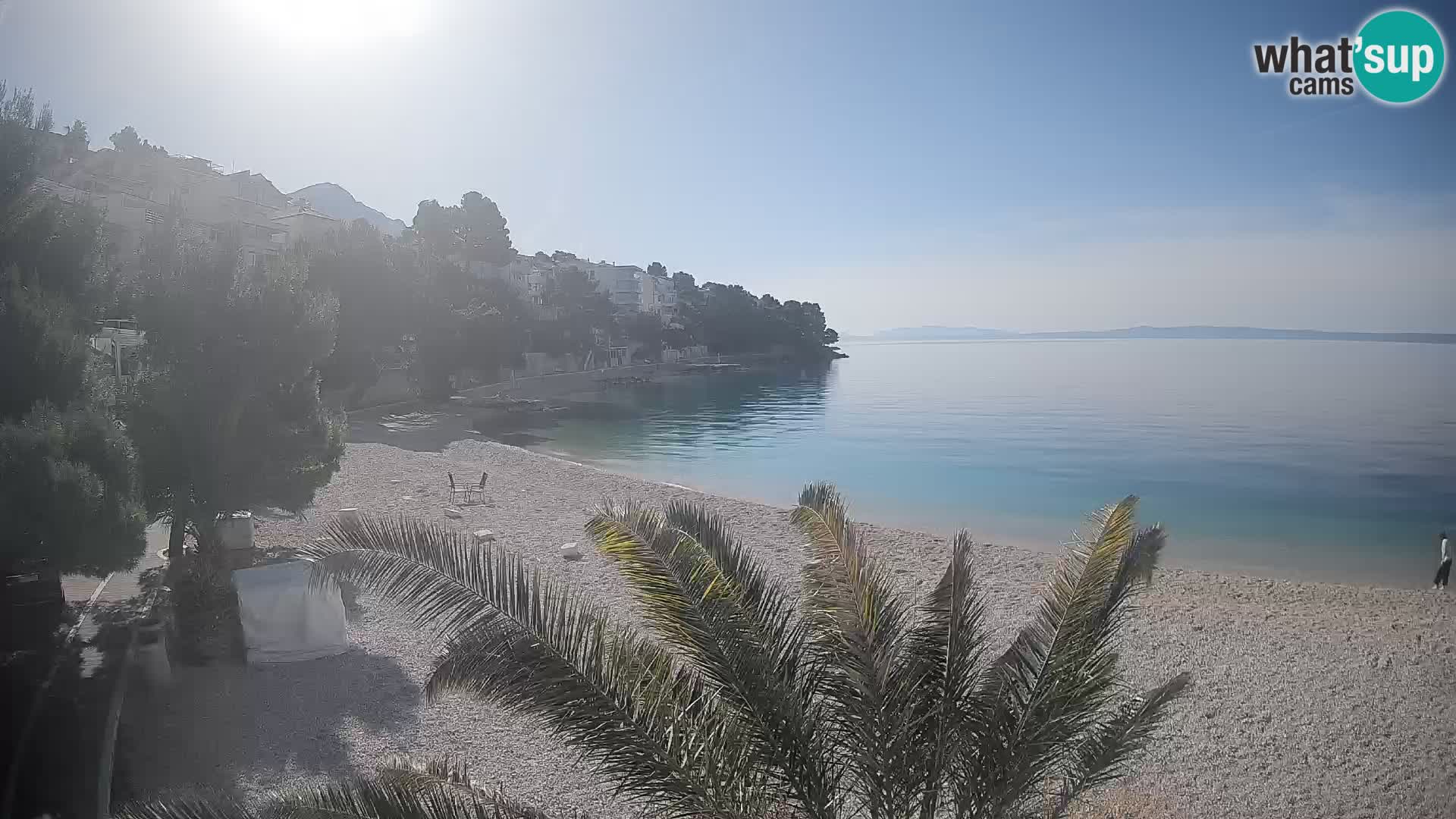 Webcam Spiaggia Lučica Brela – Vista live sulla costa adriatica