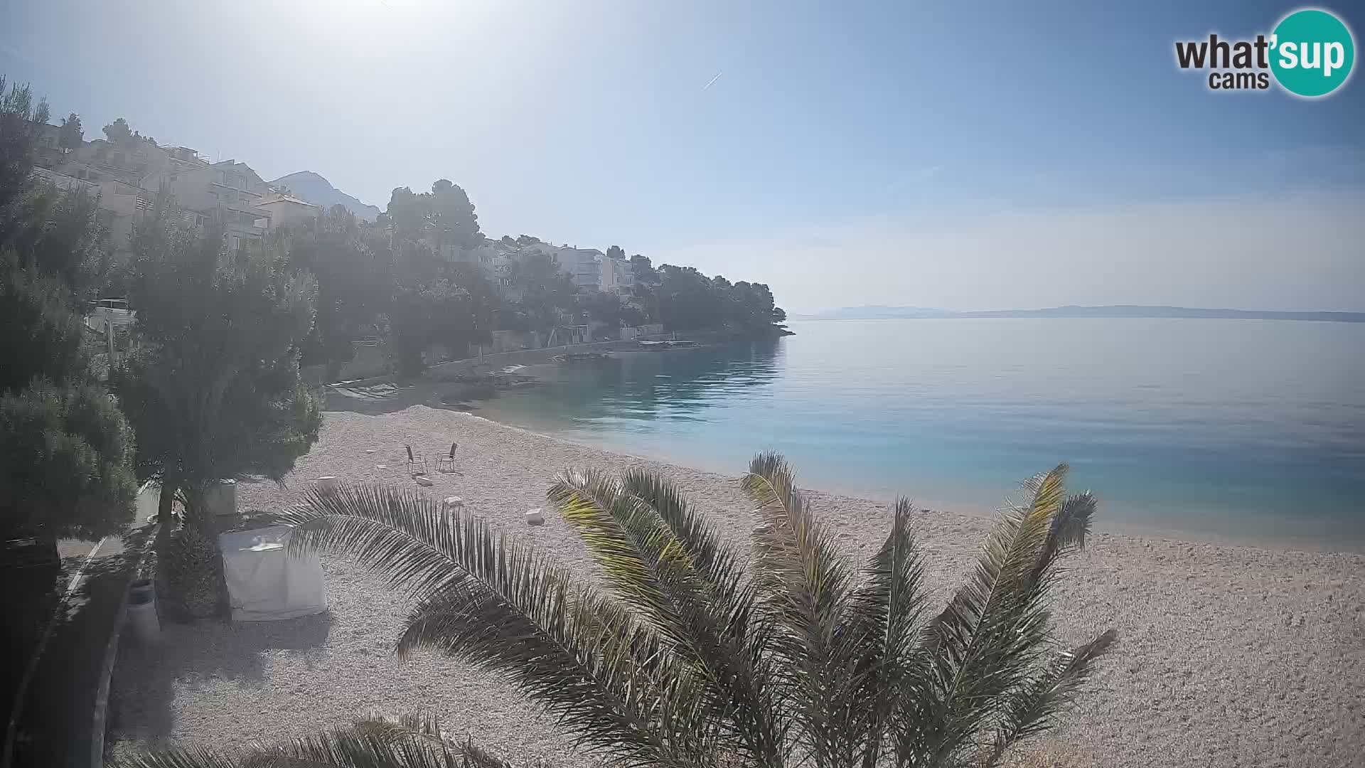 Webcam Lučica Strand Beach Brela – Liveblick von der Adriaküste