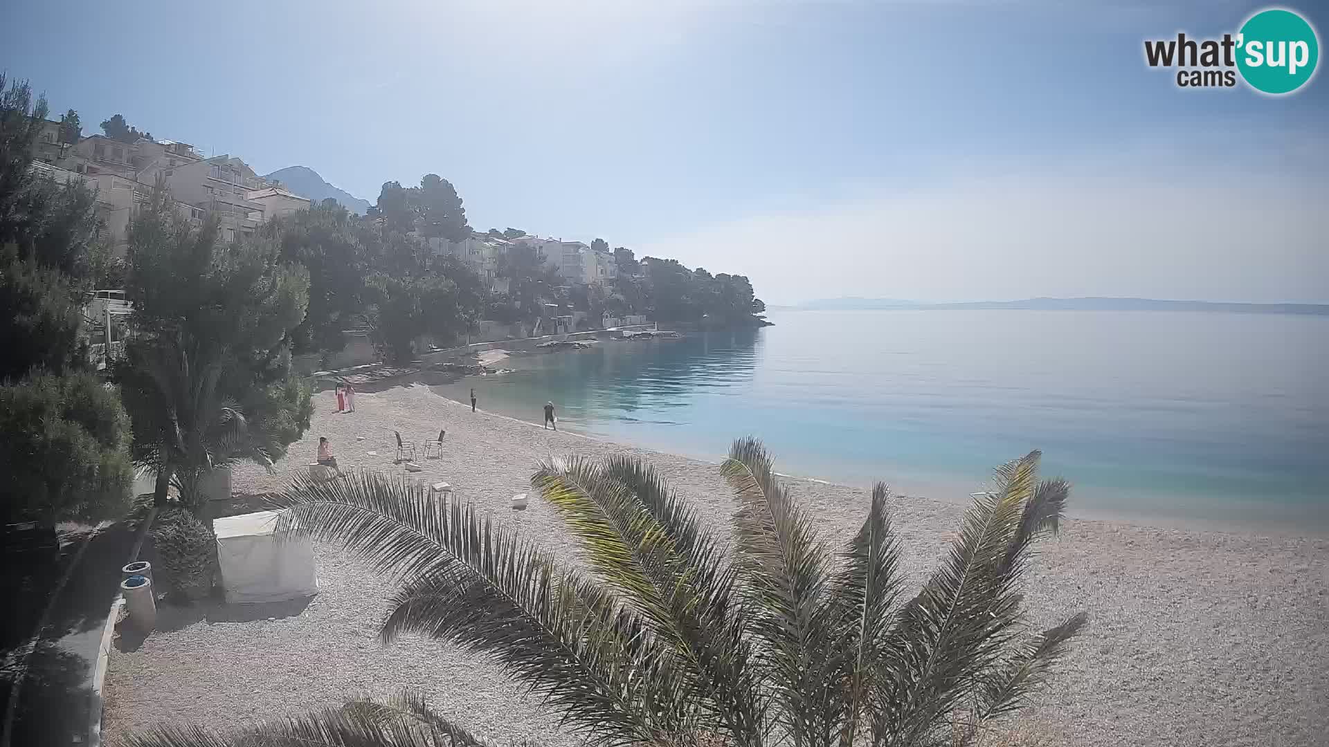 Webcam Lučica Strand Beach Brela – Liveblick von der Adriaküste