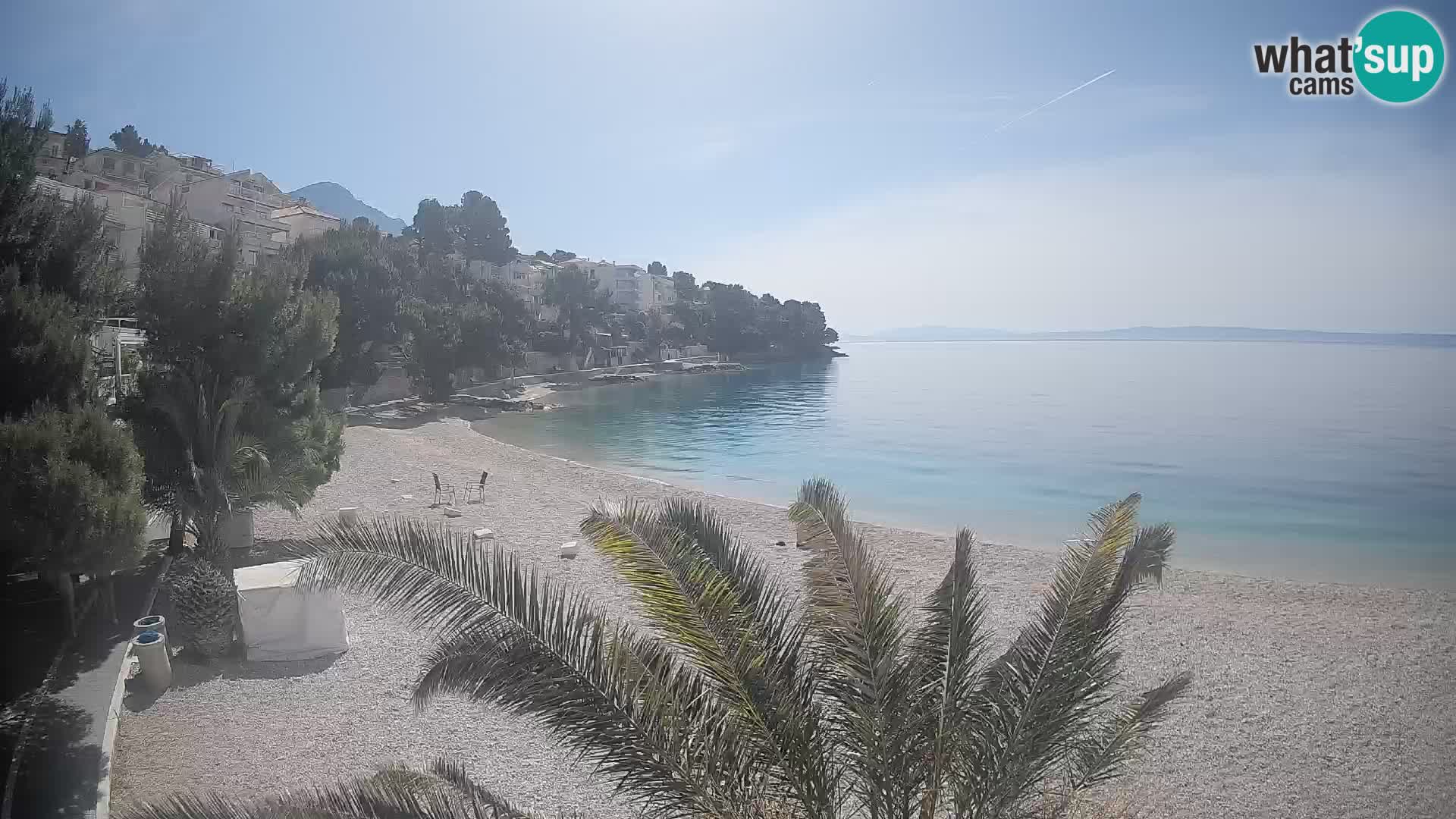 Webcam Plage Lučica Brela – Vue en direct sur la côte adriatique