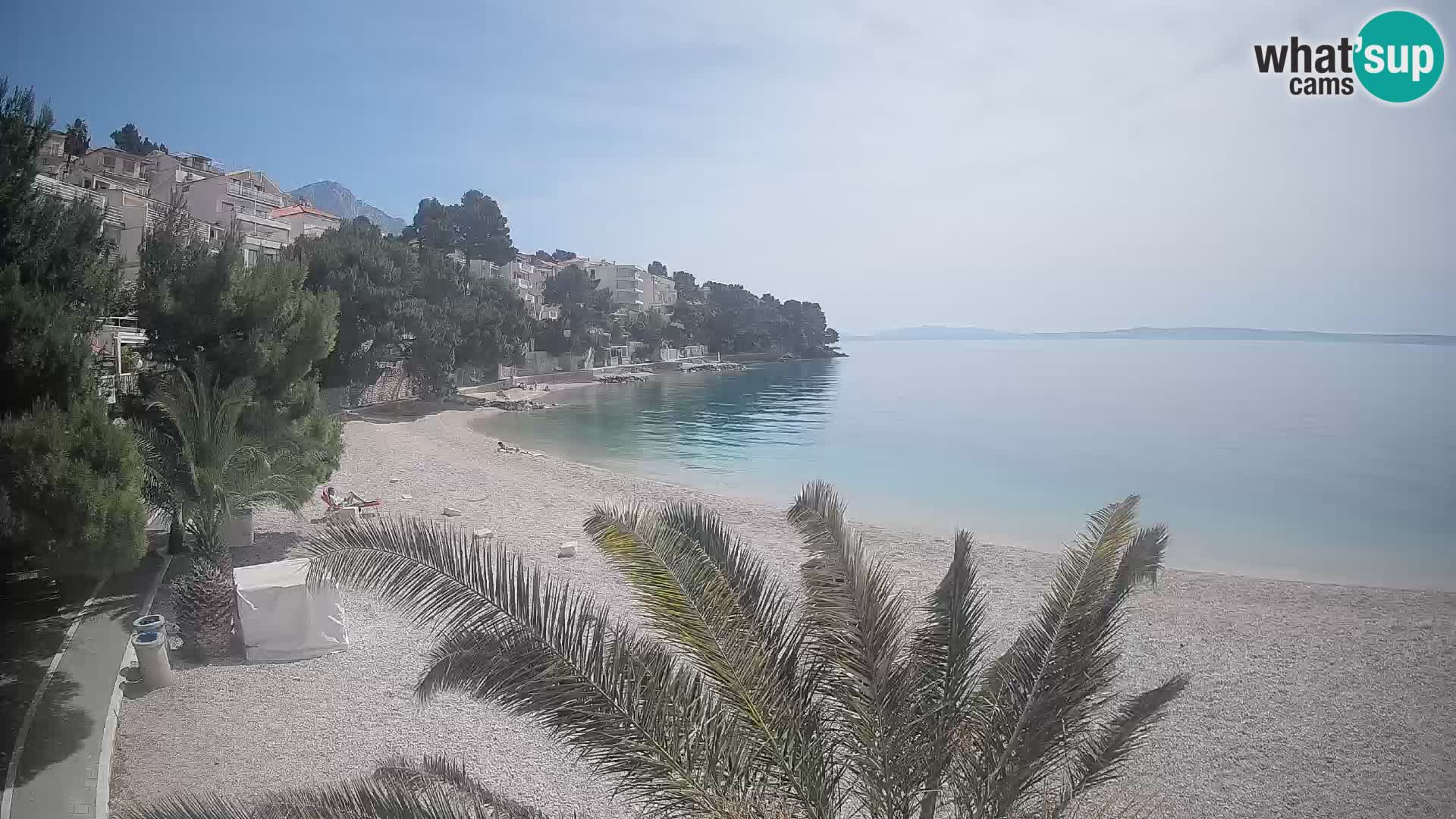 Webcam Plage Lučica Brela – Vue en direct sur la côte adriatique