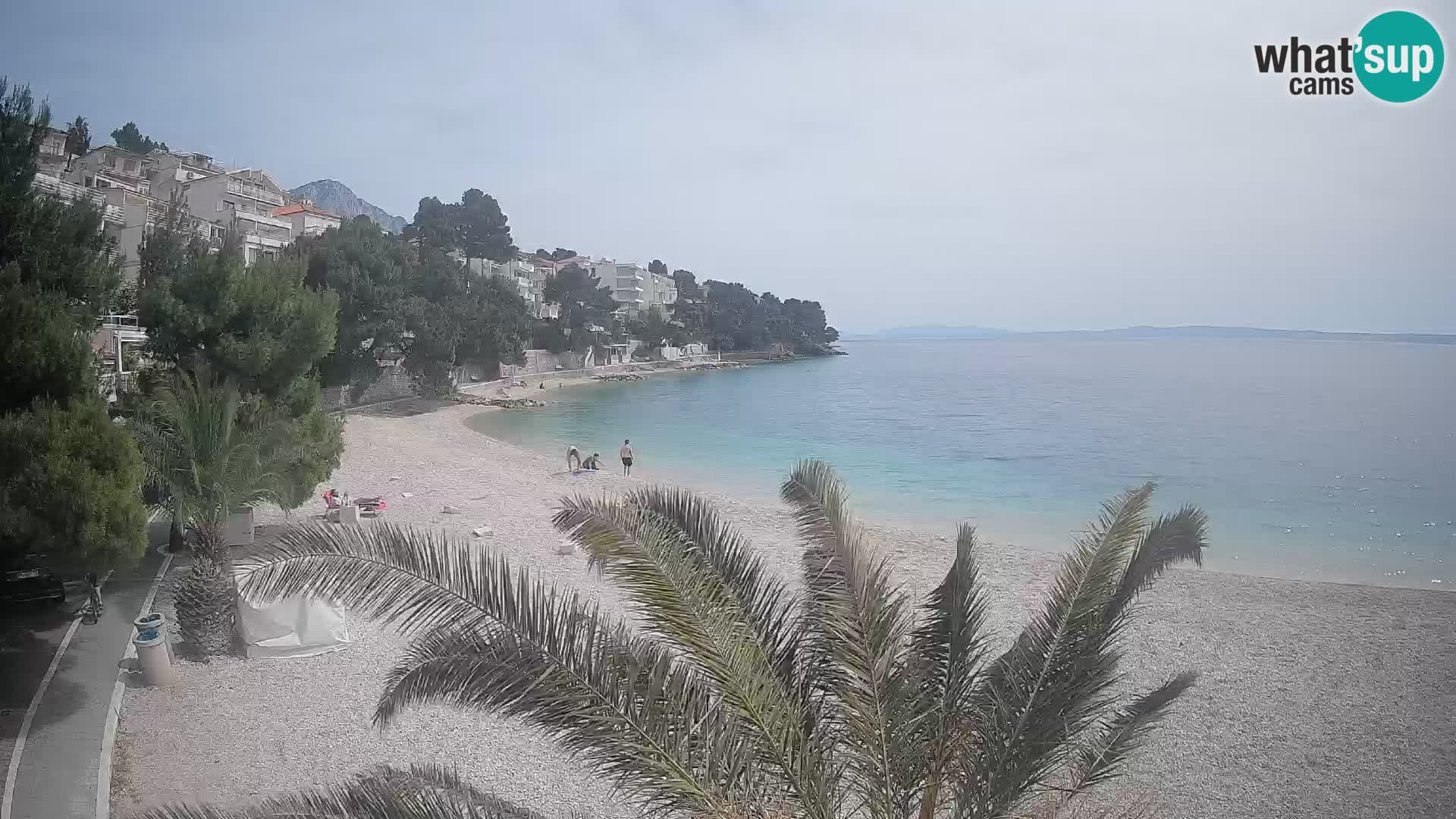 Webcam Plage Lučica Brela – Vue en direct sur la côte adriatique