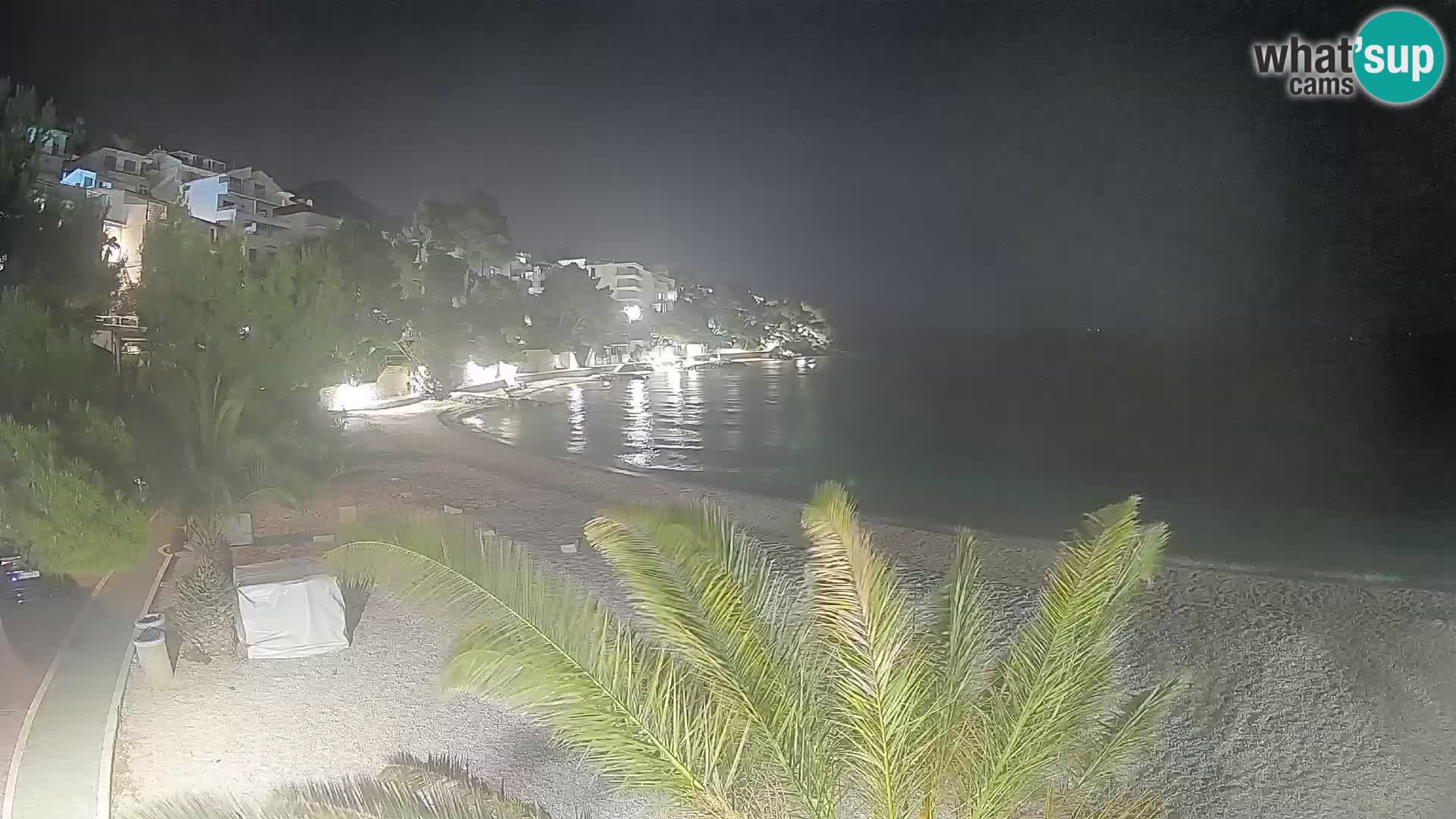 Webcam Spiaggia Lučica Brela – Vista live sulla costa adriatica