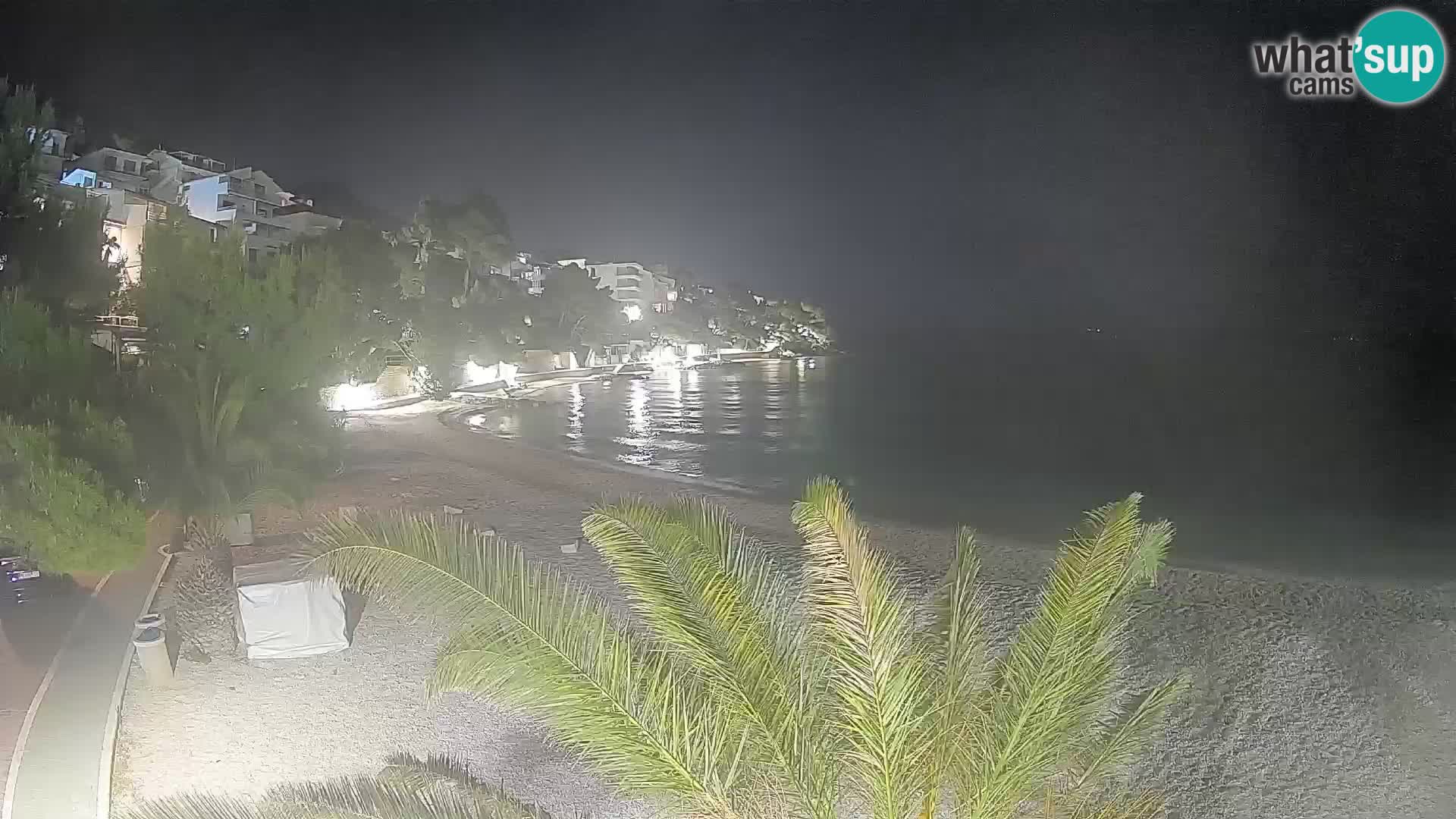 Webcam Plage Lučica Brela – Vue en direct sur la côte adriatique