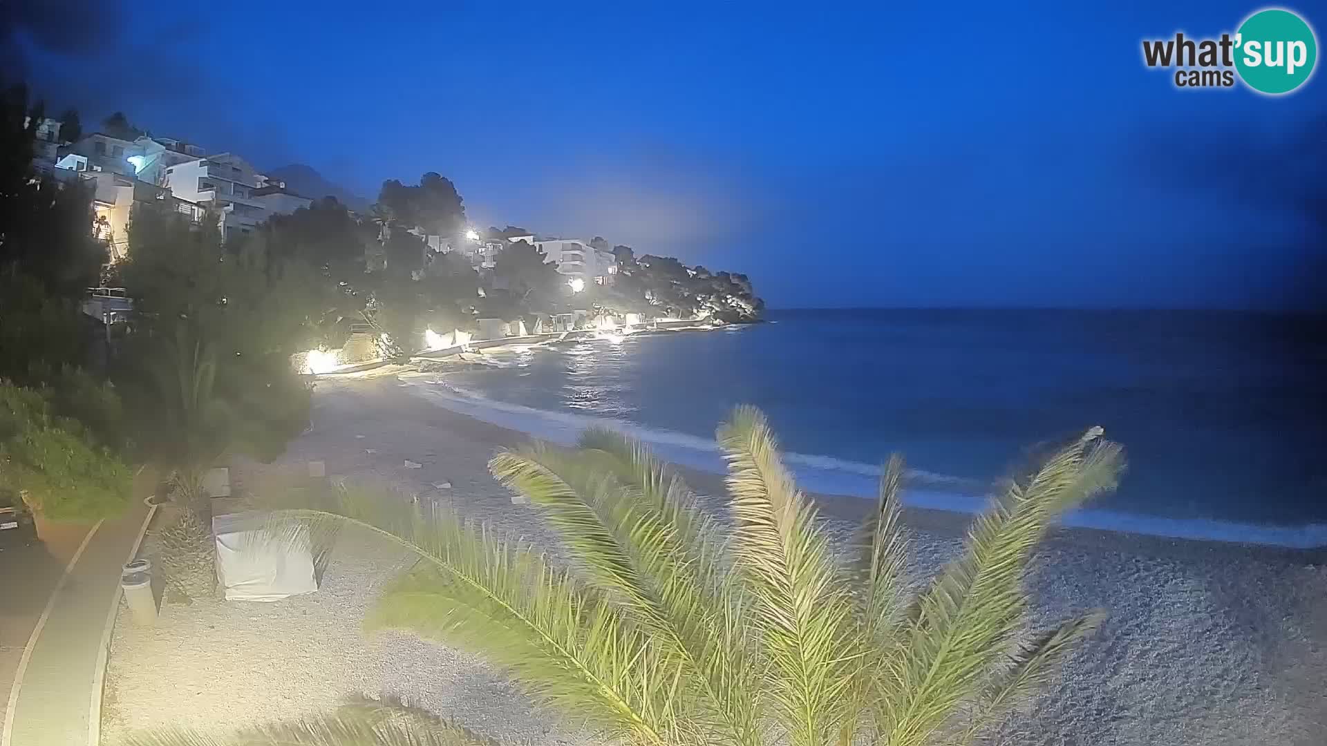 Webcam Lučica Strand Beach Brela – Liveblick von der Adriaküste