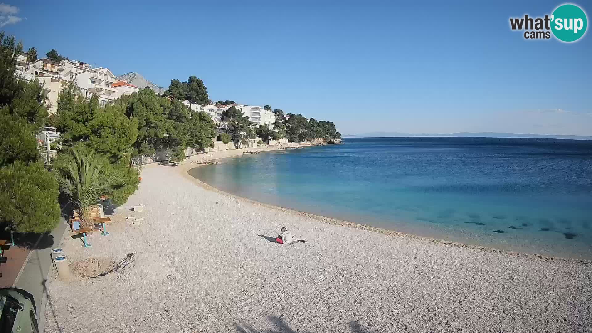 Webcam Plage Lučica Brela – Vue en direct sur la côte adriatique