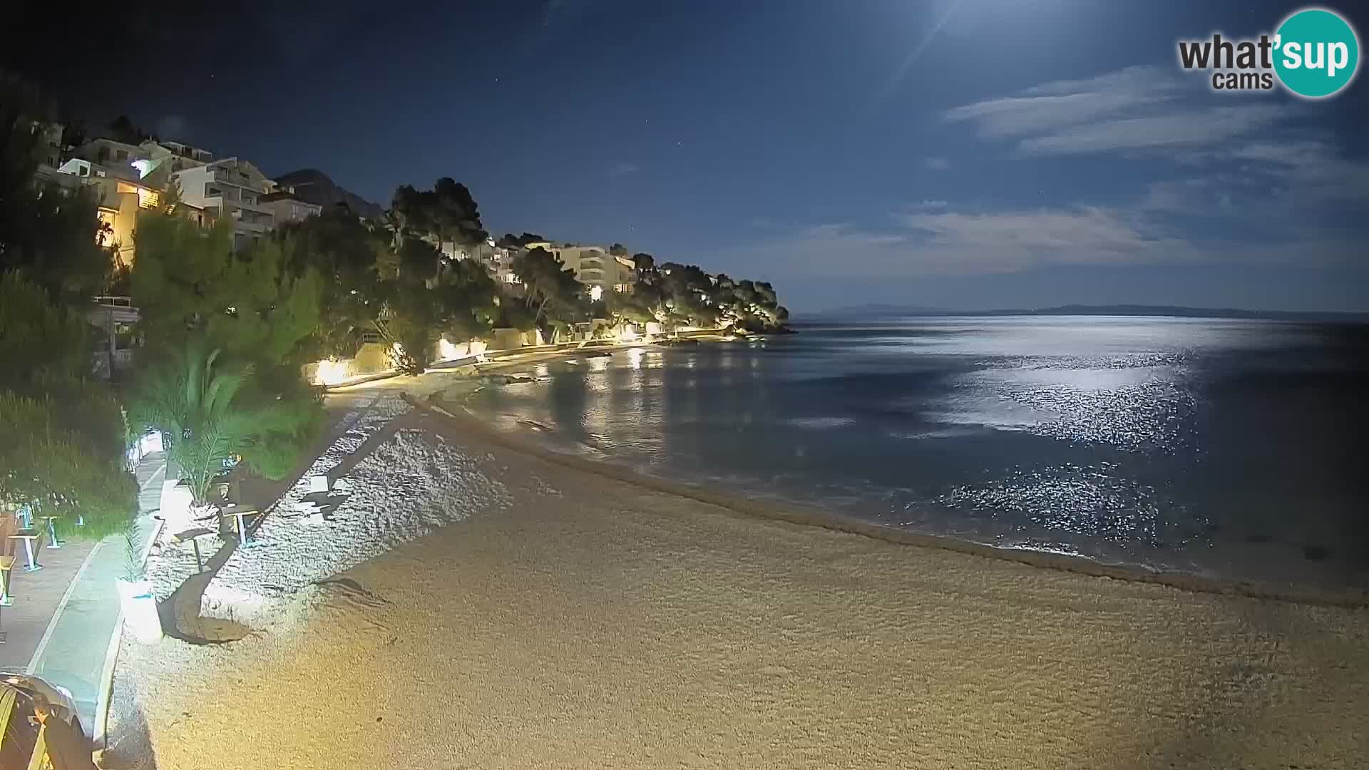 Spletna kamera Plaža Lučica Brela – Pogled v živo na Jadransko obalo