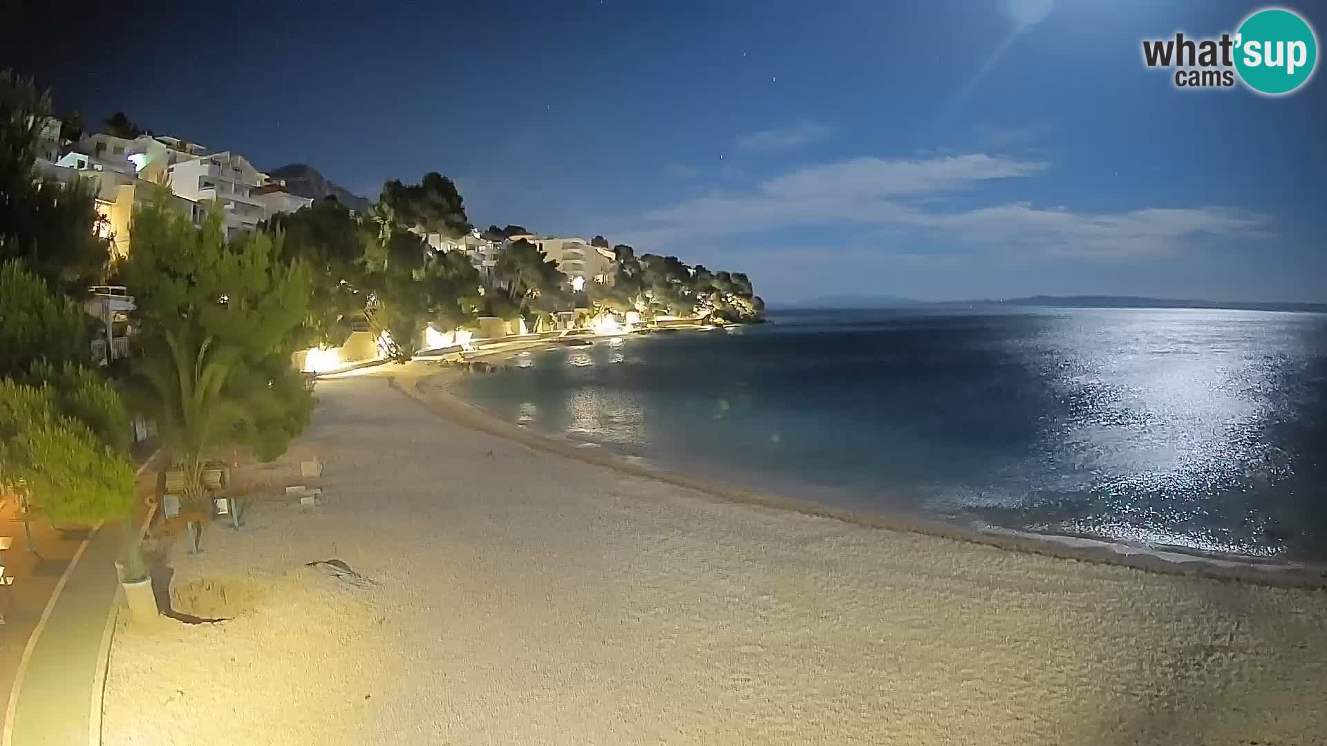 Webcam Lučica Strand Beach Brela – Liveblick von der Adriaküste