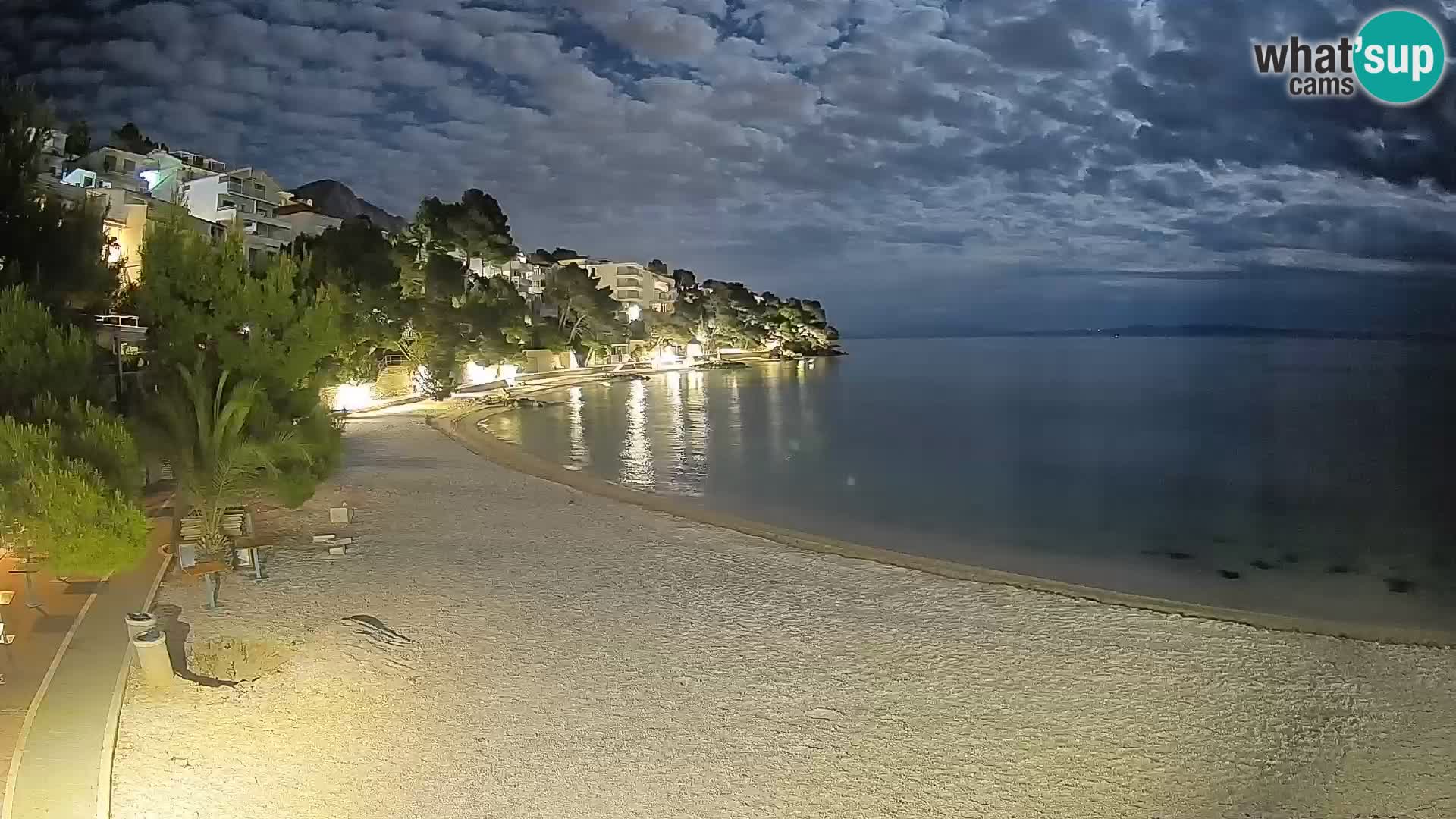 Webcam Spiaggia Lučica Brela – Vista live sulla costa adriatica