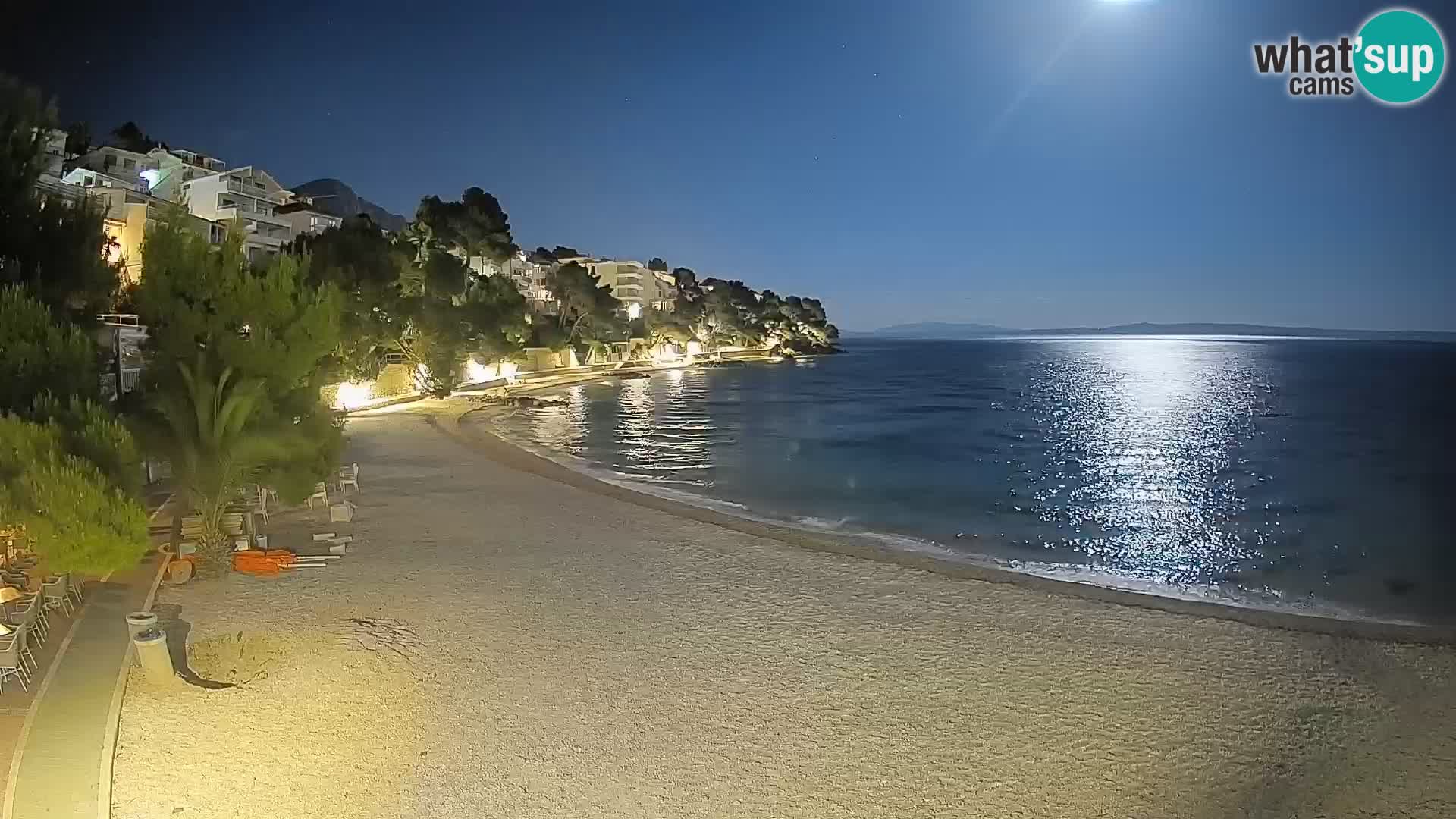 Webcam Spiaggia Lučica Brela – Vista live sulla costa adriatica