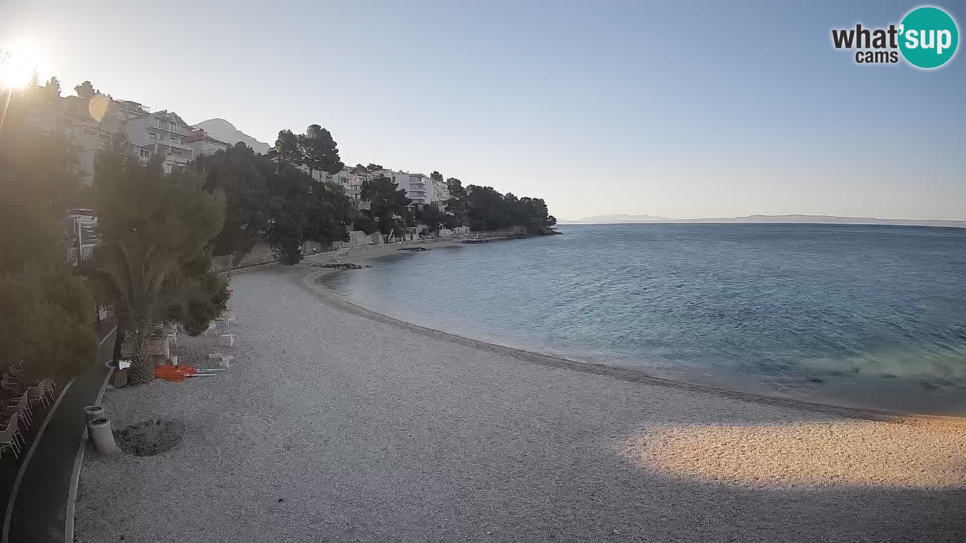 Webcam Lučica Beach Brela – Live View from the Adriatic Coast