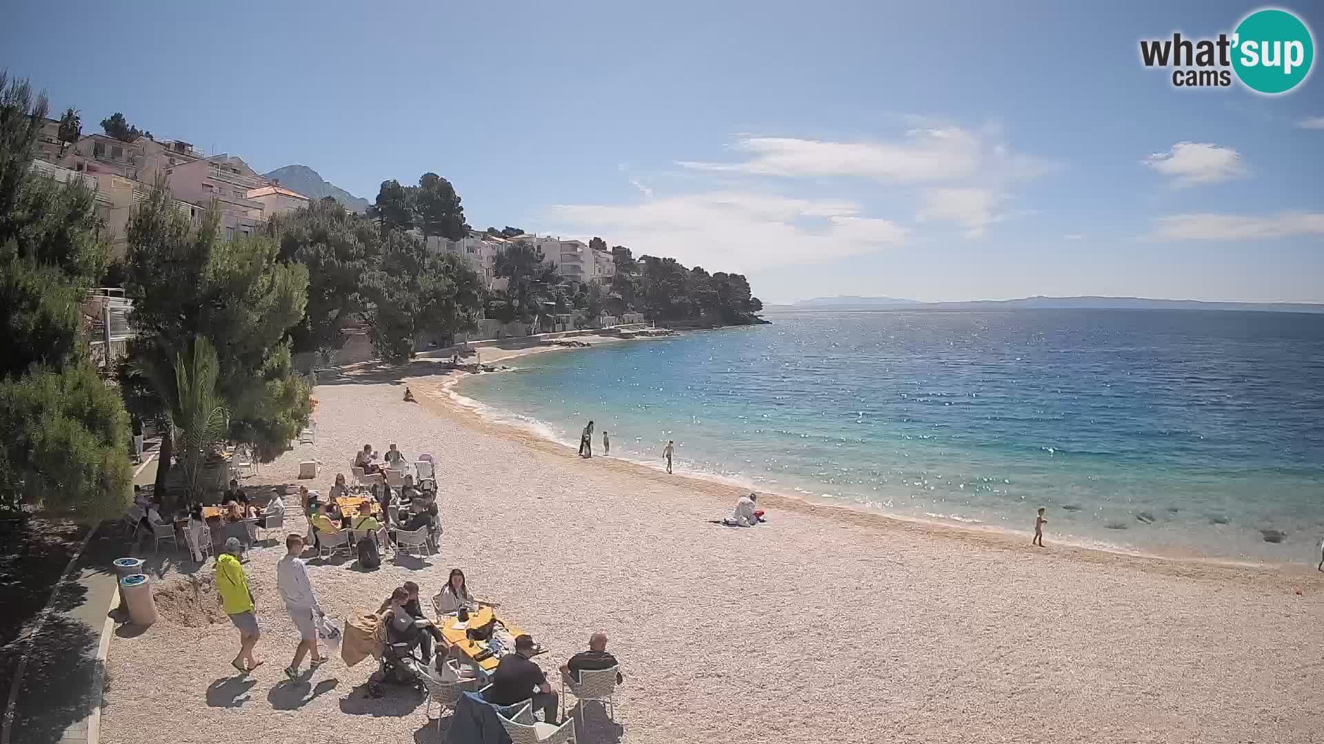 Webcam Spiaggia Lučica Brela – Vista live sulla costa adriatica