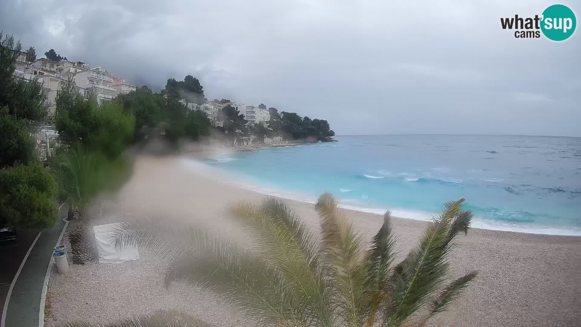 Webcam Plage Lučica Brela – Vue en direct sur la côte adriatique