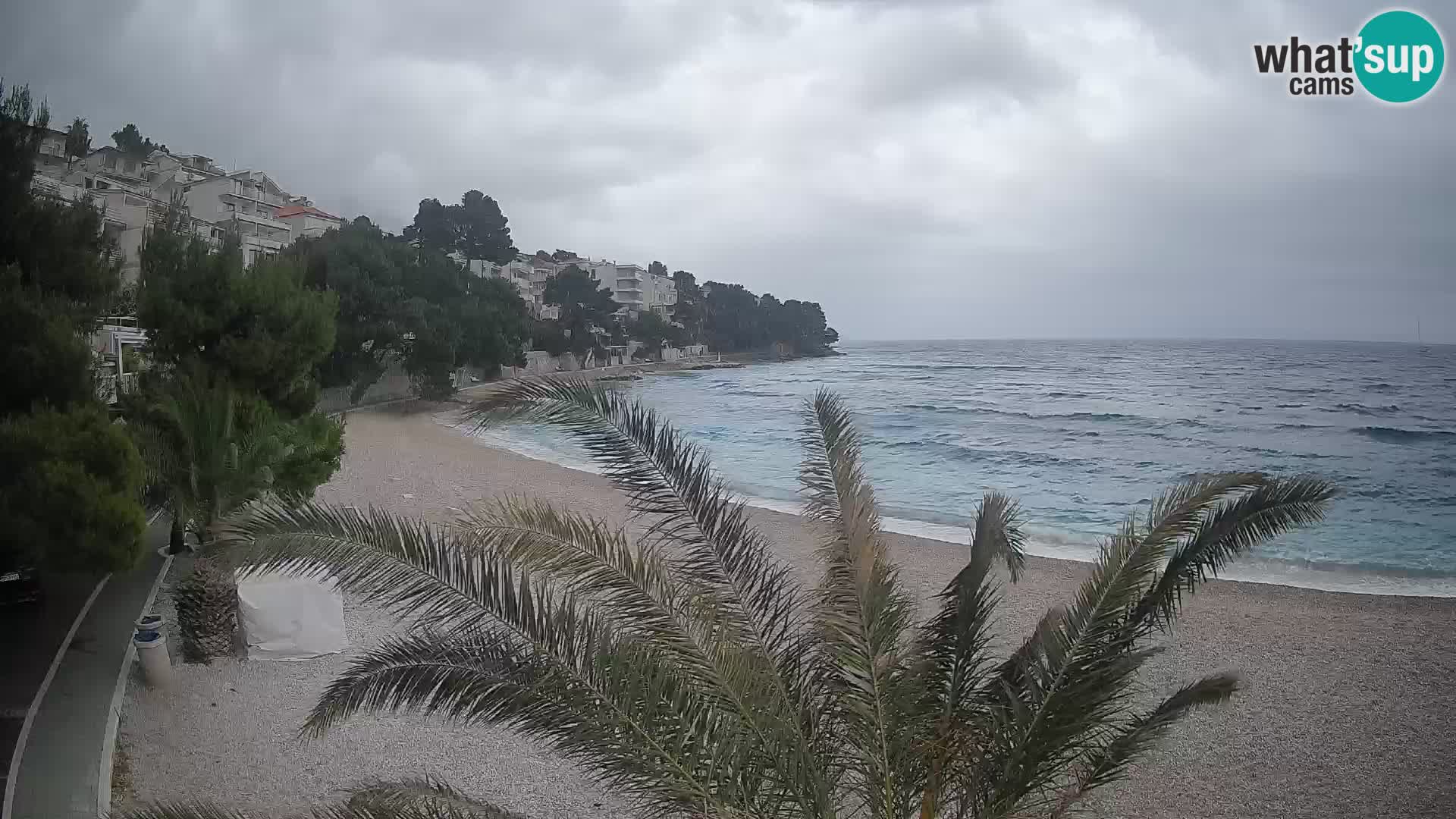 Webcam Playa Lučica Brela – Vista en directo de la costa adriática