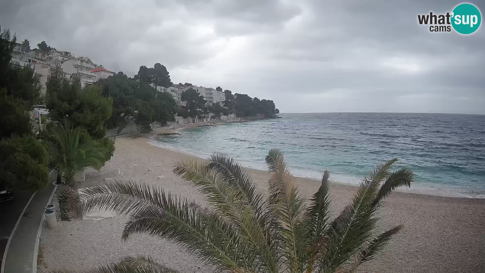 Webcam Playa Lučica Brela – Vista en directo de la costa adriática